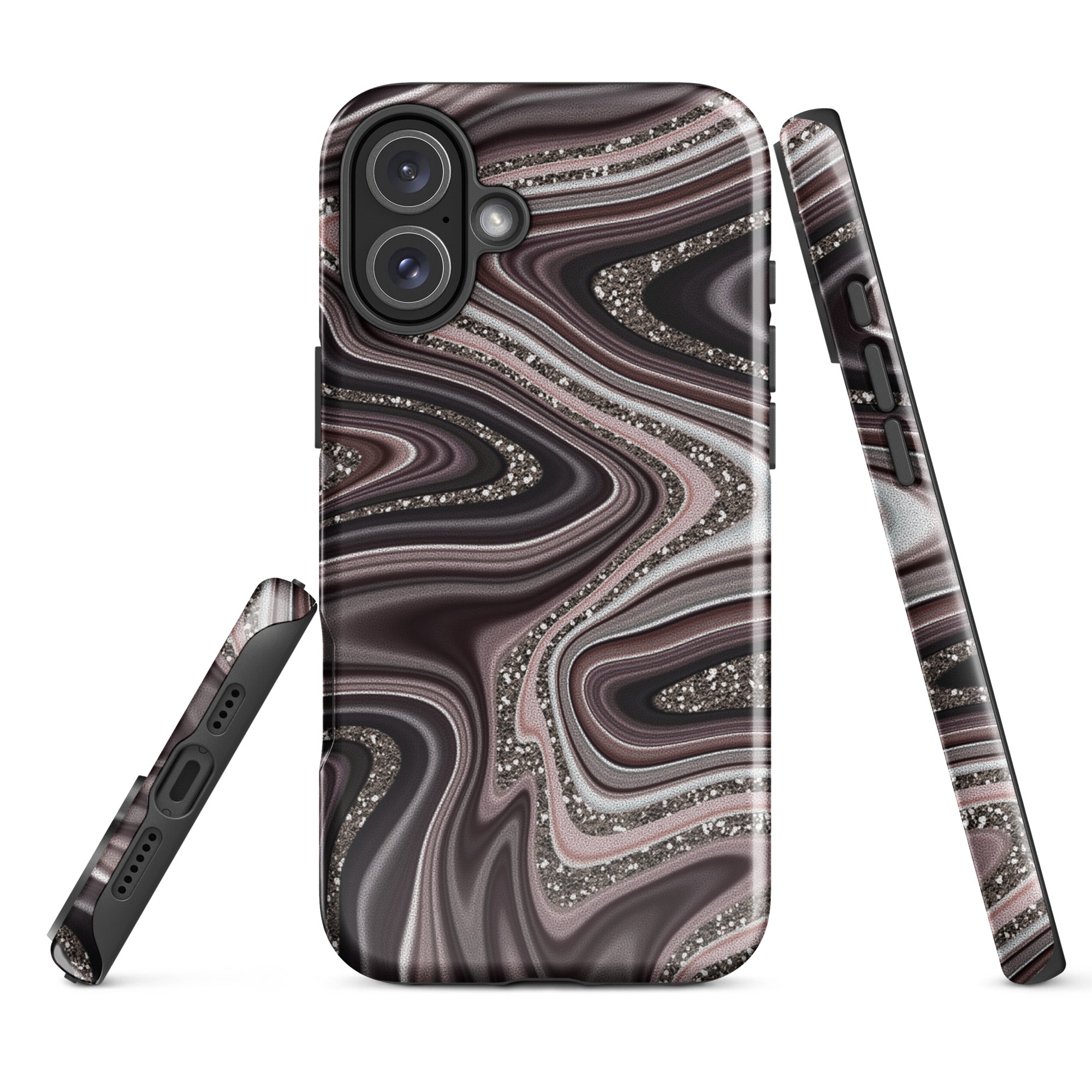 Tough Case for iPhone® Abstract Leather