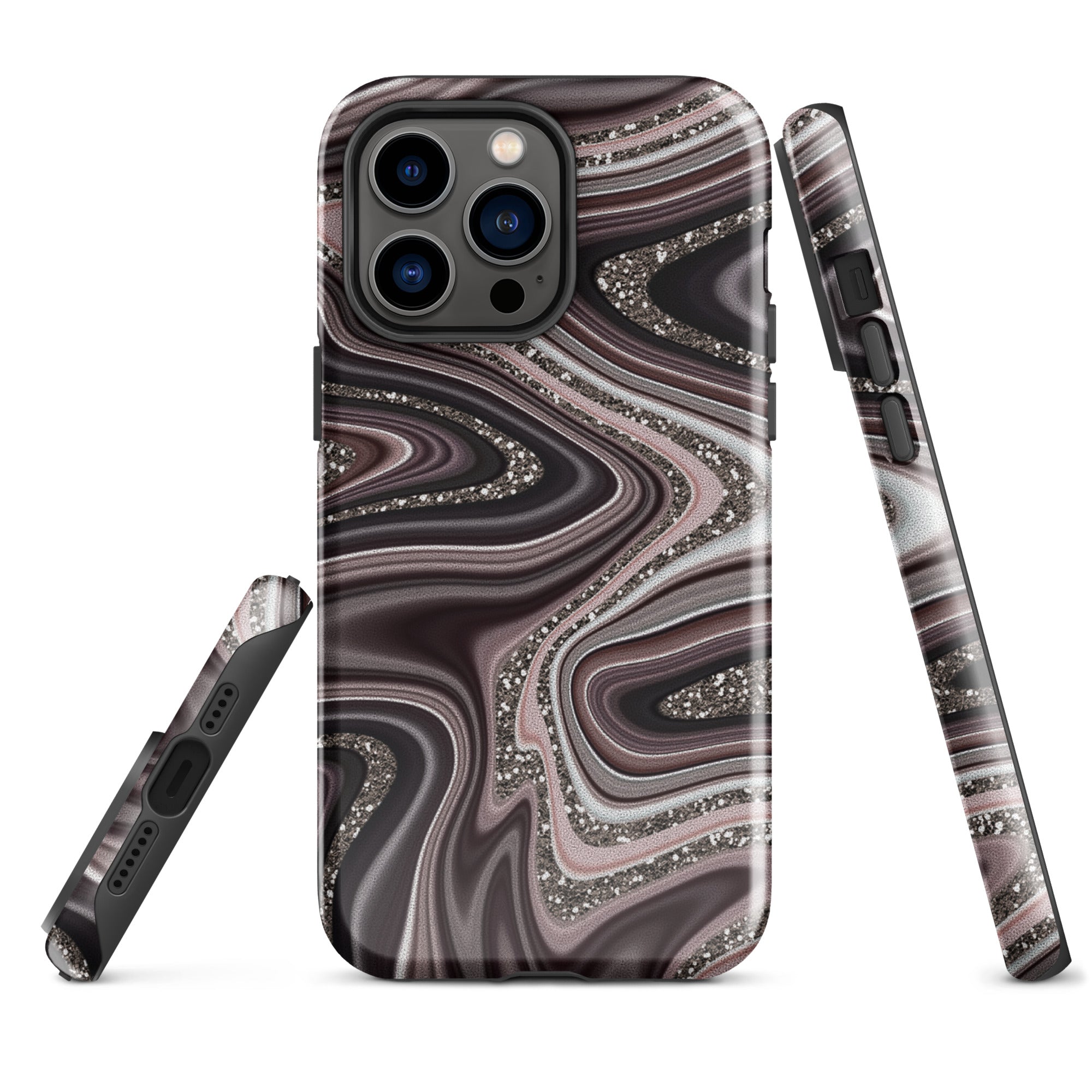 Tough Case for iPhone® Abstract Leather