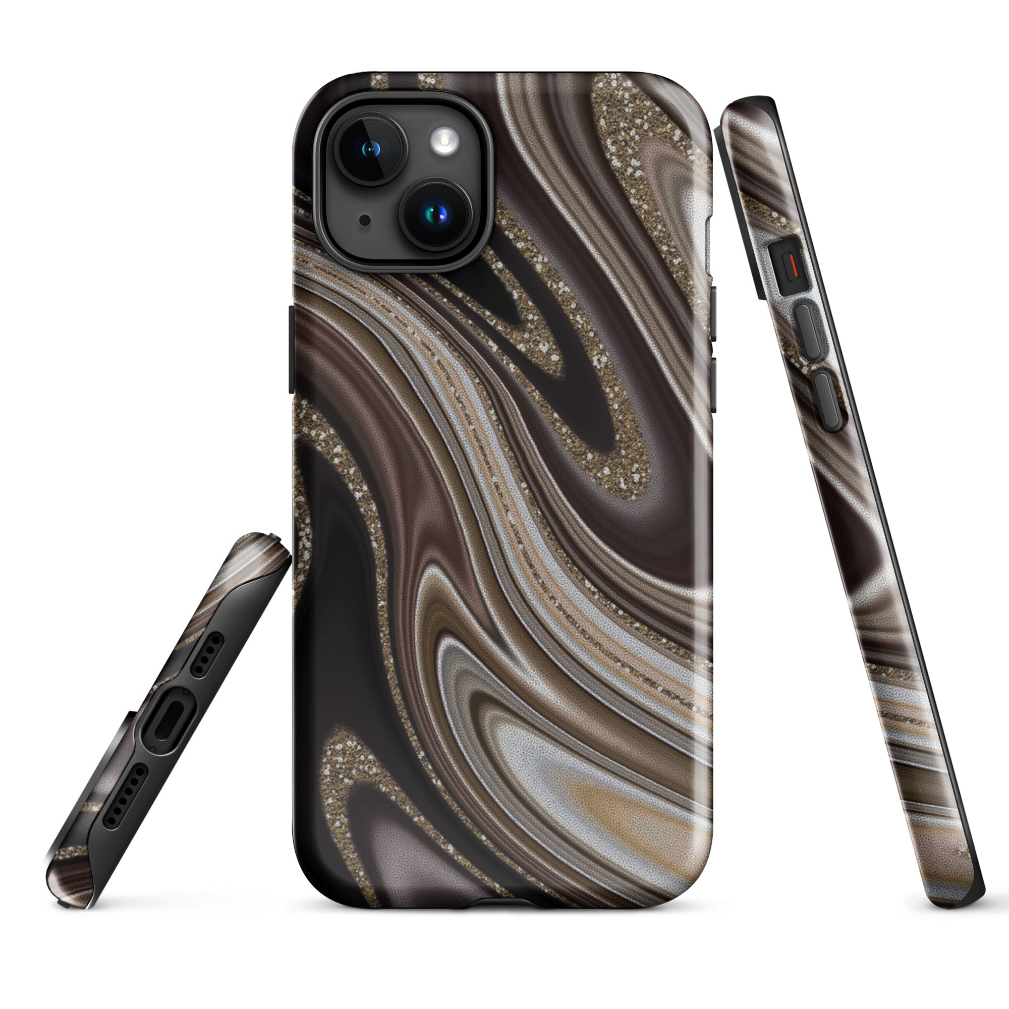 Tough Case for iPhone® Abstract leather