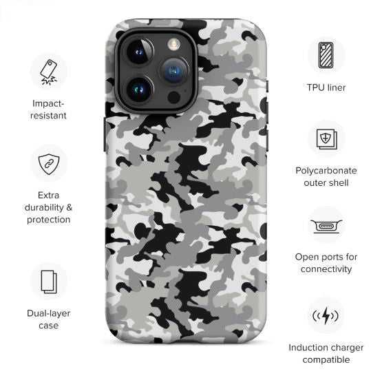 Tough Case for iPhone® Camo Black