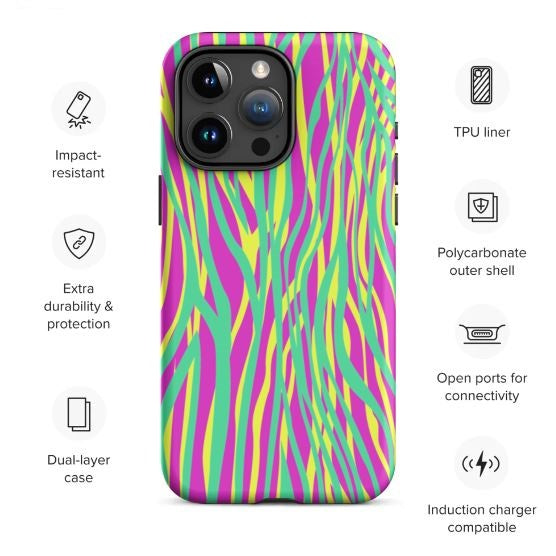 Tough Case for iPhone® Funky Zebra Pattern II