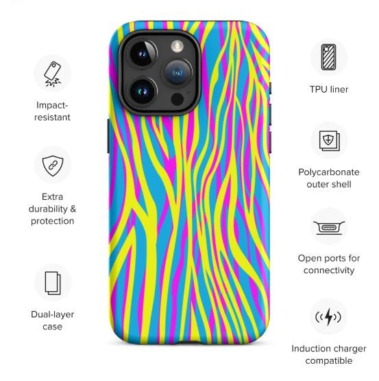 Tough Case for iPhone® Funky Zebra Pattern IV