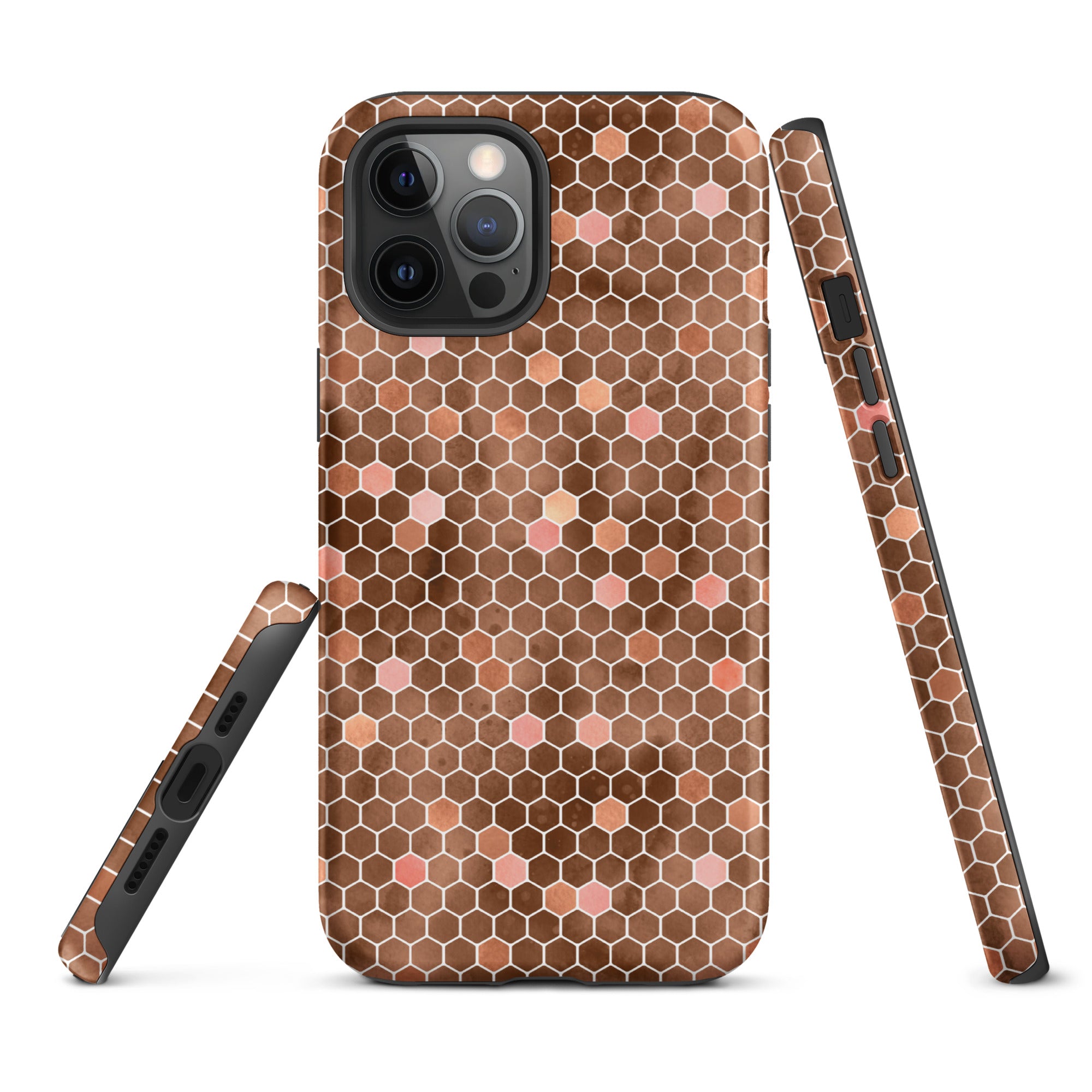 Tough Case for iPhone® Honeycomb Brown