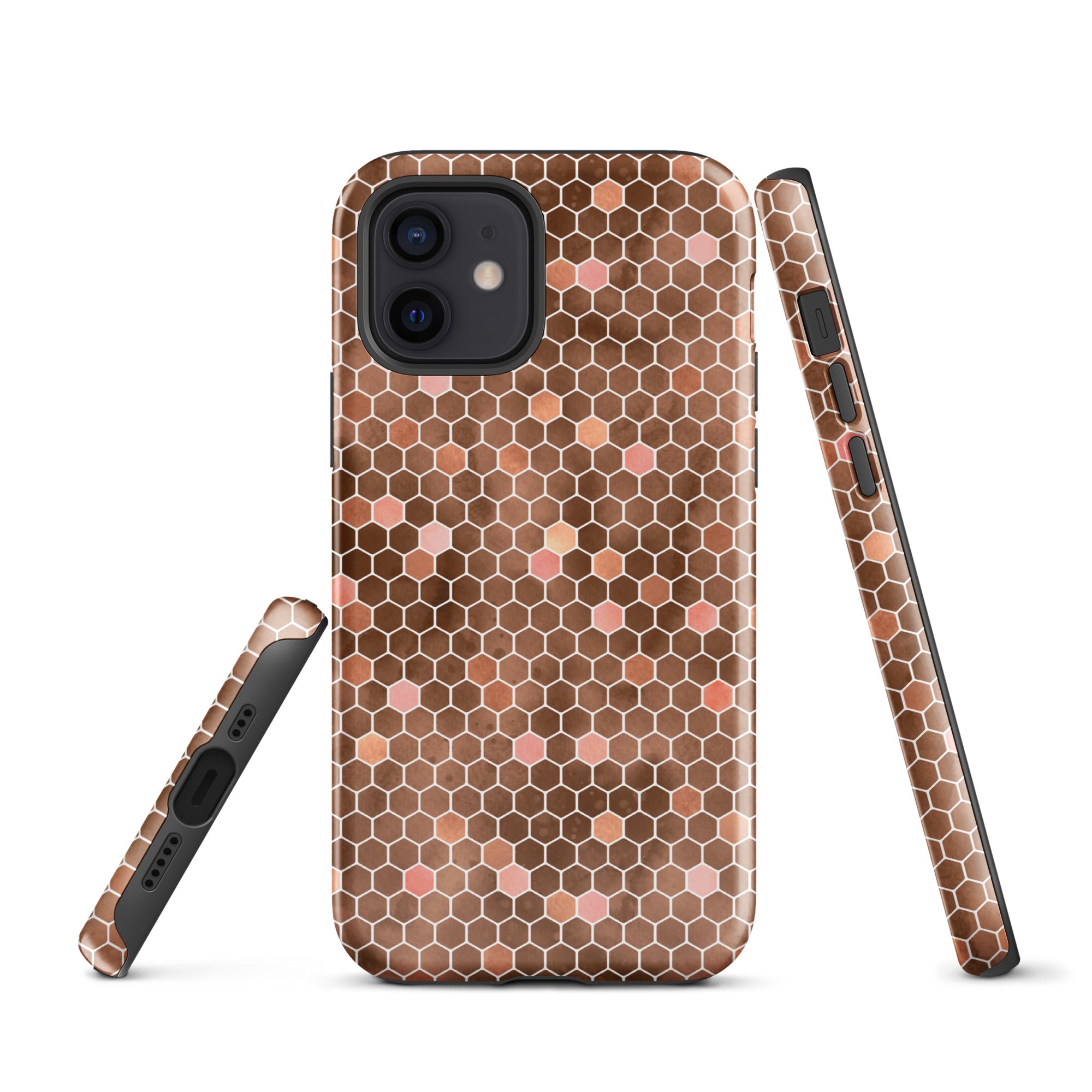 Tough Case for iPhone® Honeycomb Brown