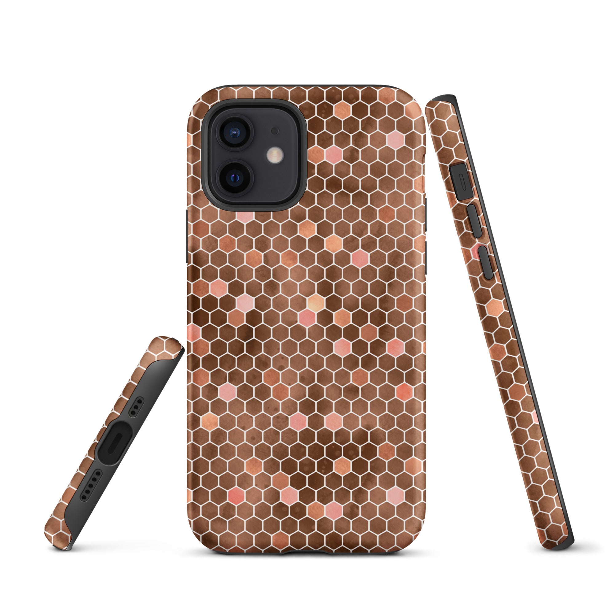 Tough Case for iPhone® Honeycomb Brown