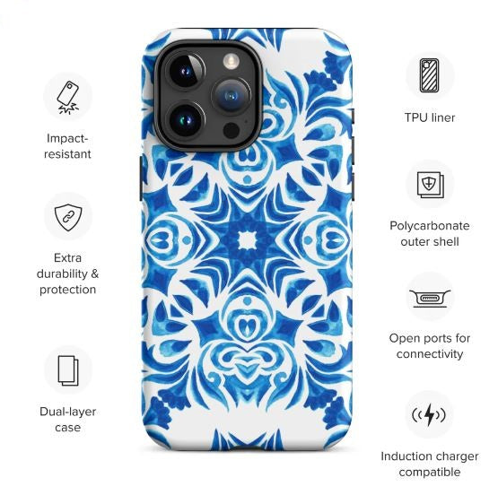 Tough Case for iPhone® Majolica Pattern III