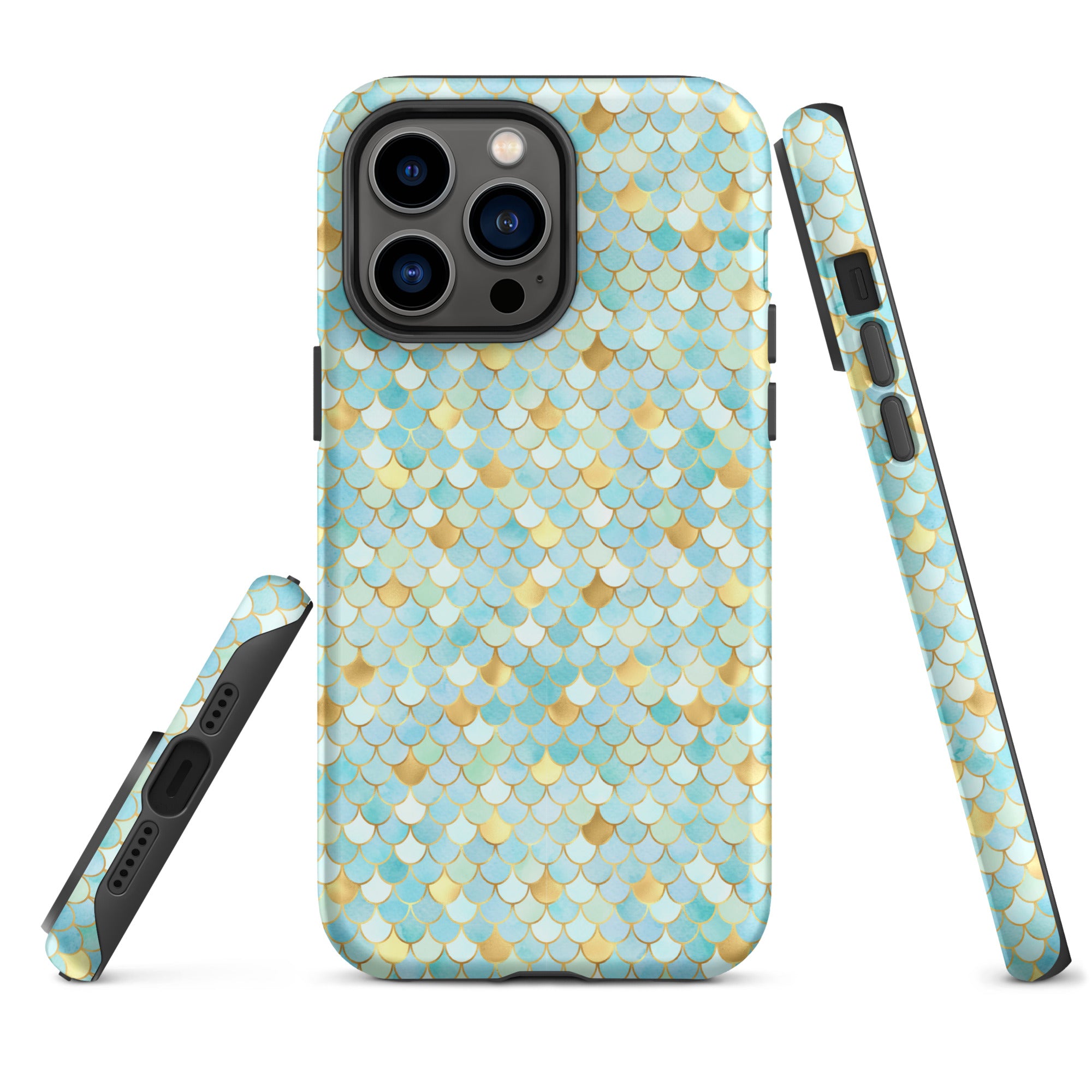 Tough Case for iPhone® Mermaid Skin Cyan