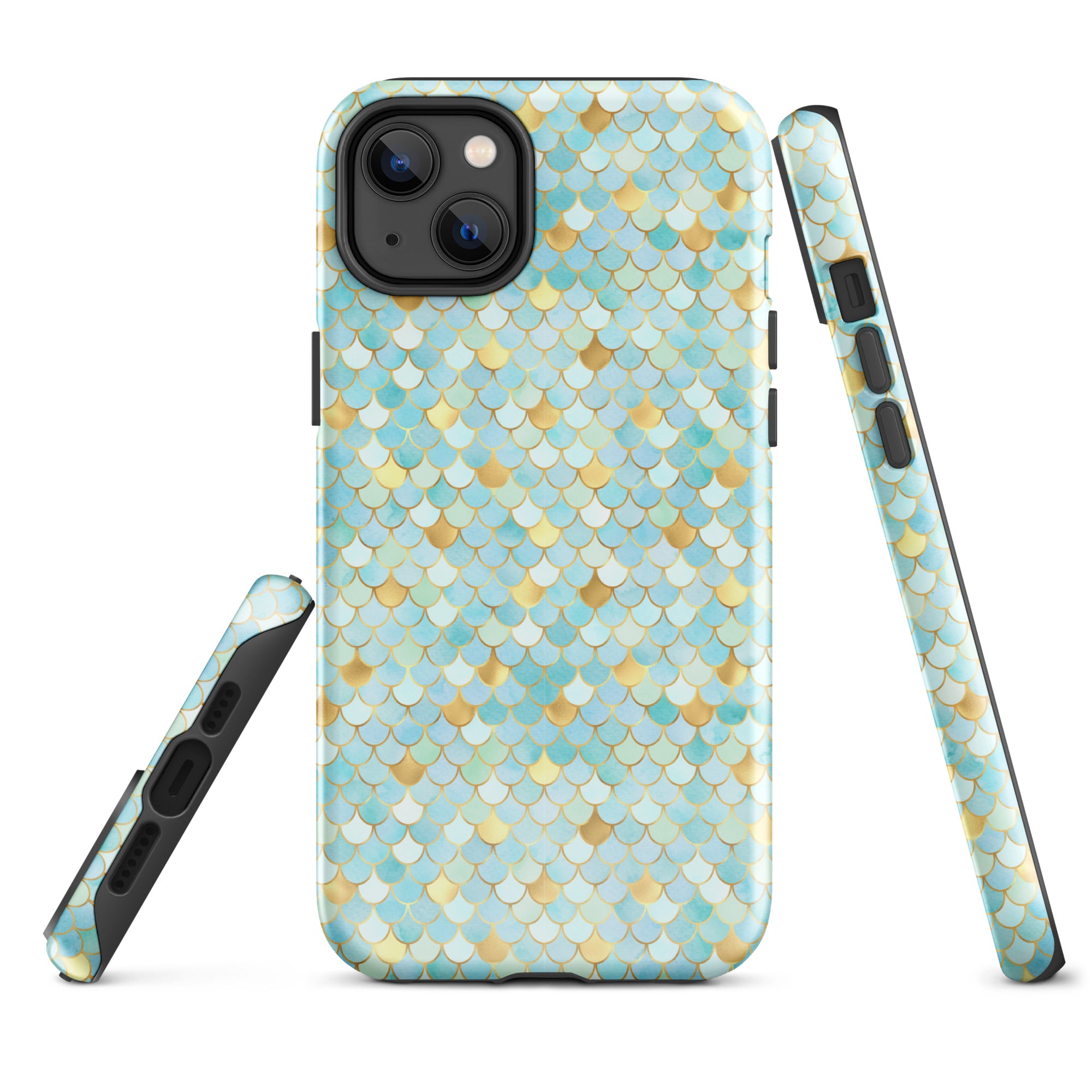 Tough Case for iPhone® Mermaid Skin Cyan