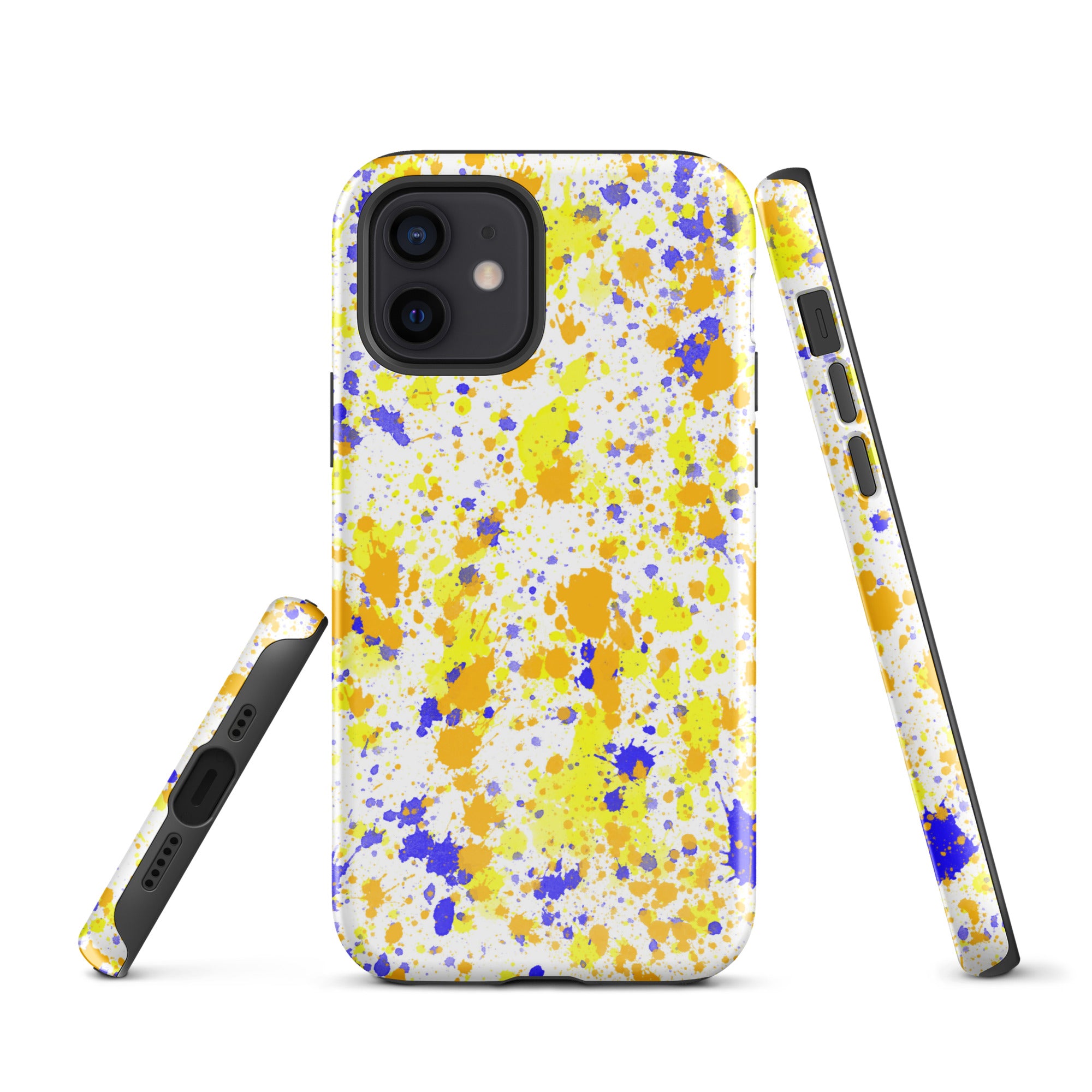 Tough Case for iPhone® Paint Splatter Yellow