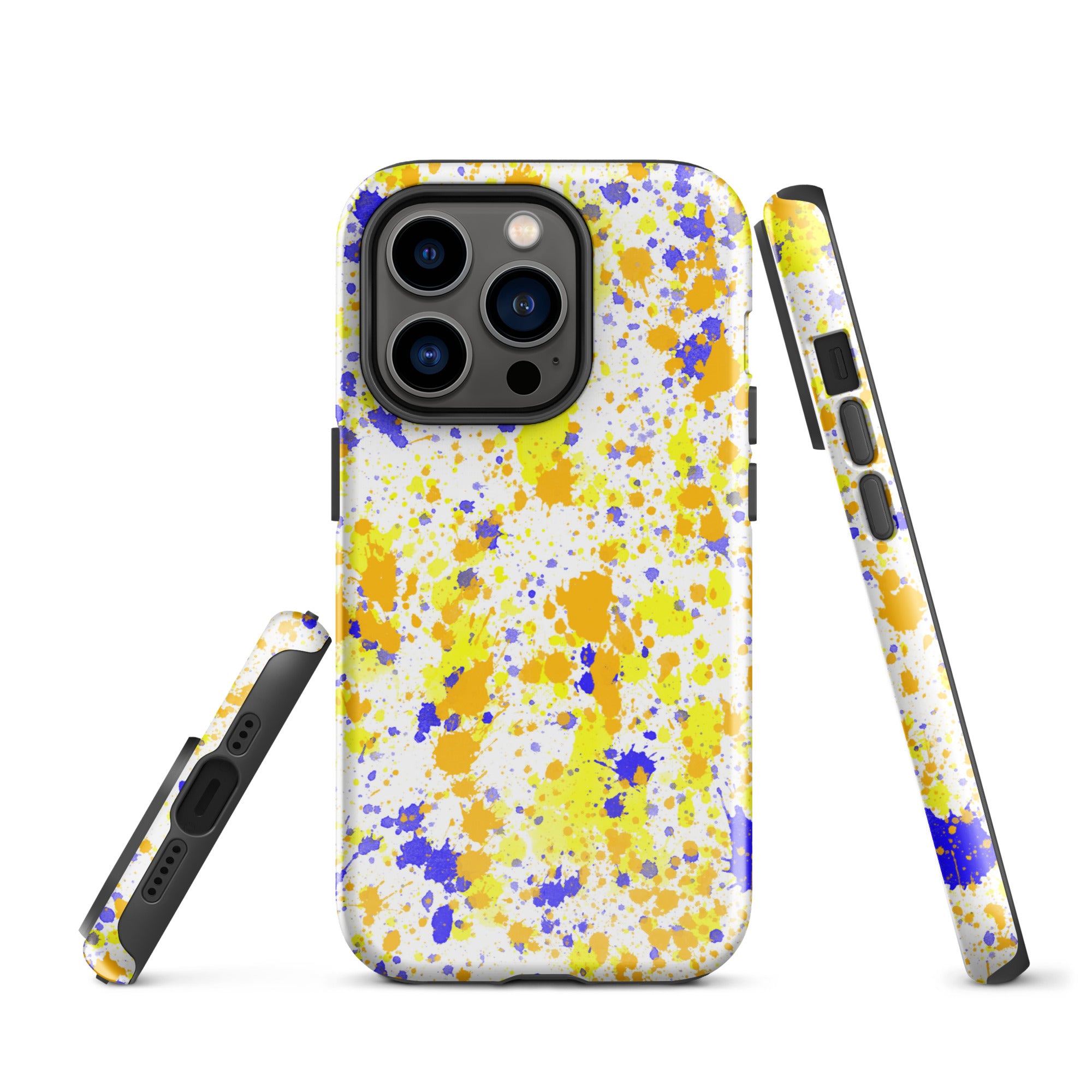 Tough Case for iPhone® Paint Splatter Yellow