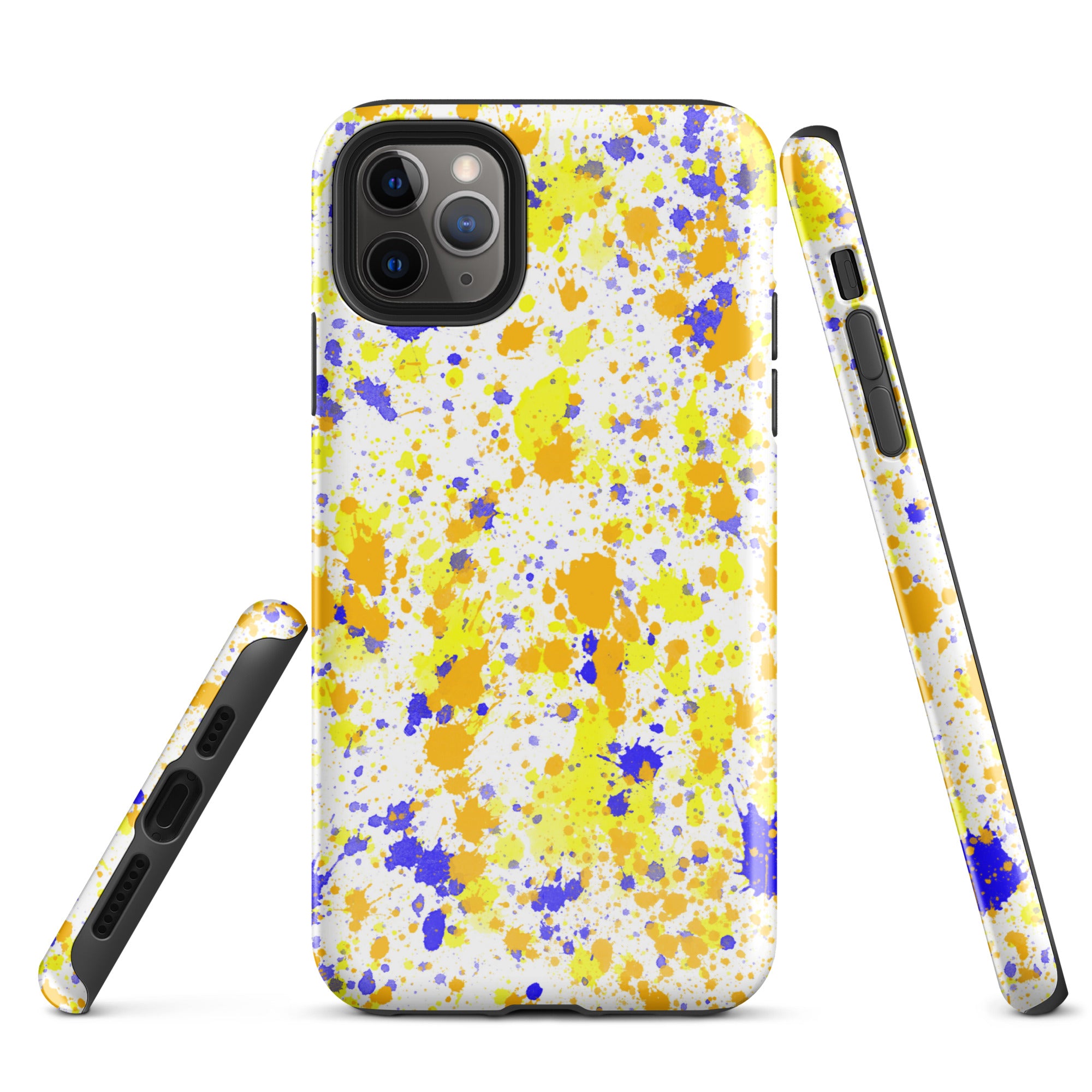 Tough Case for iPhone® Paint Splatter Yellow