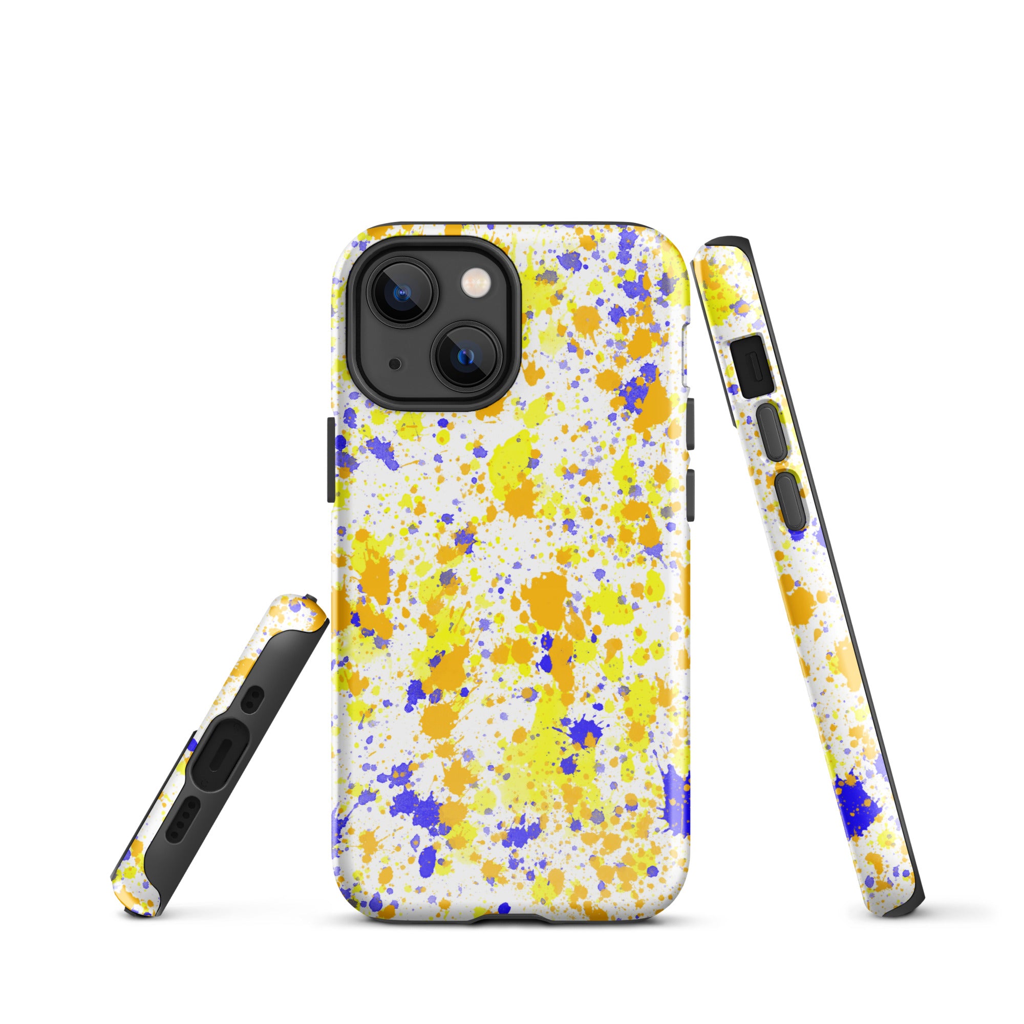 Tough Case for iPhone® Paint Splatter Yellow
