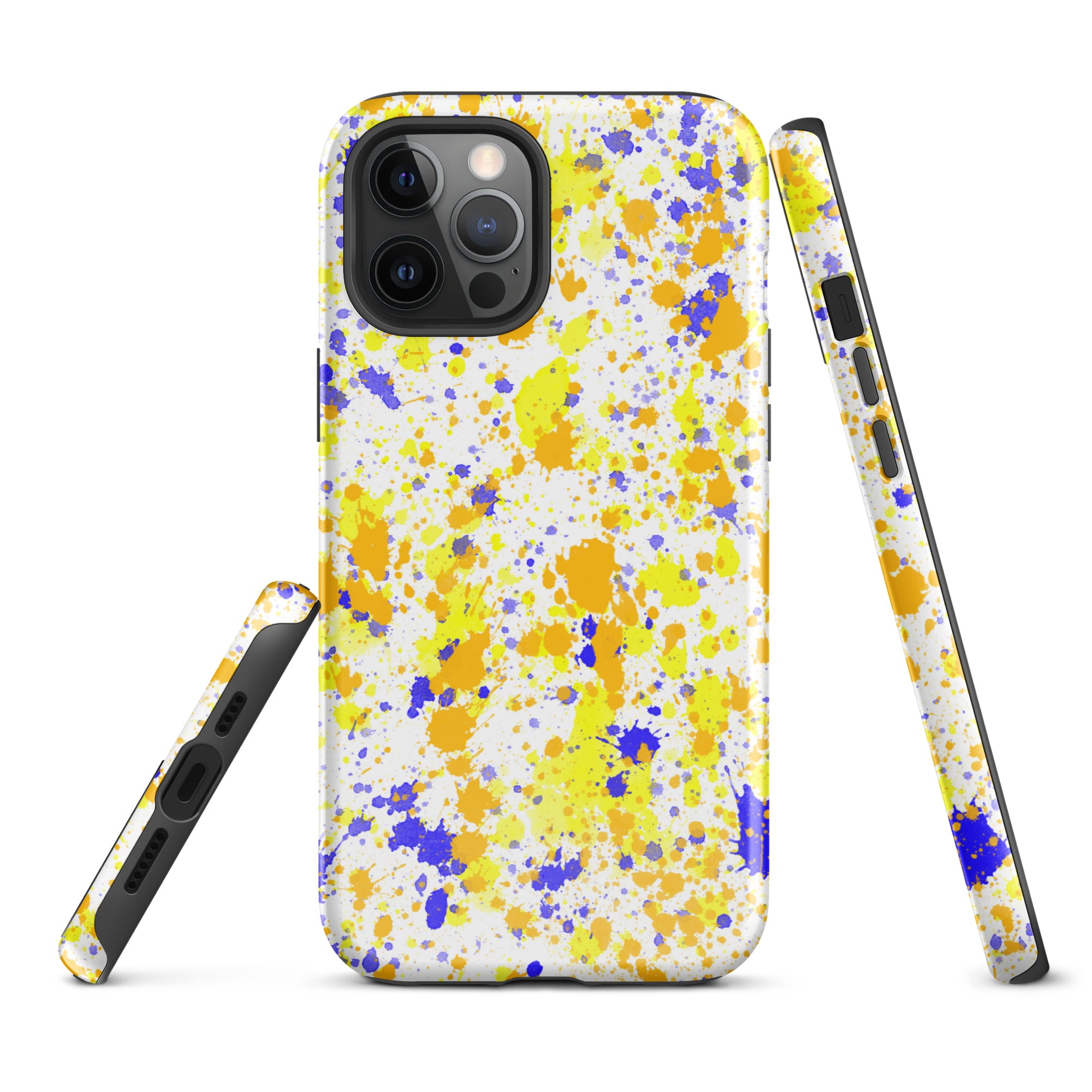 Tough Case for iPhone® Paint Splatter Yellow