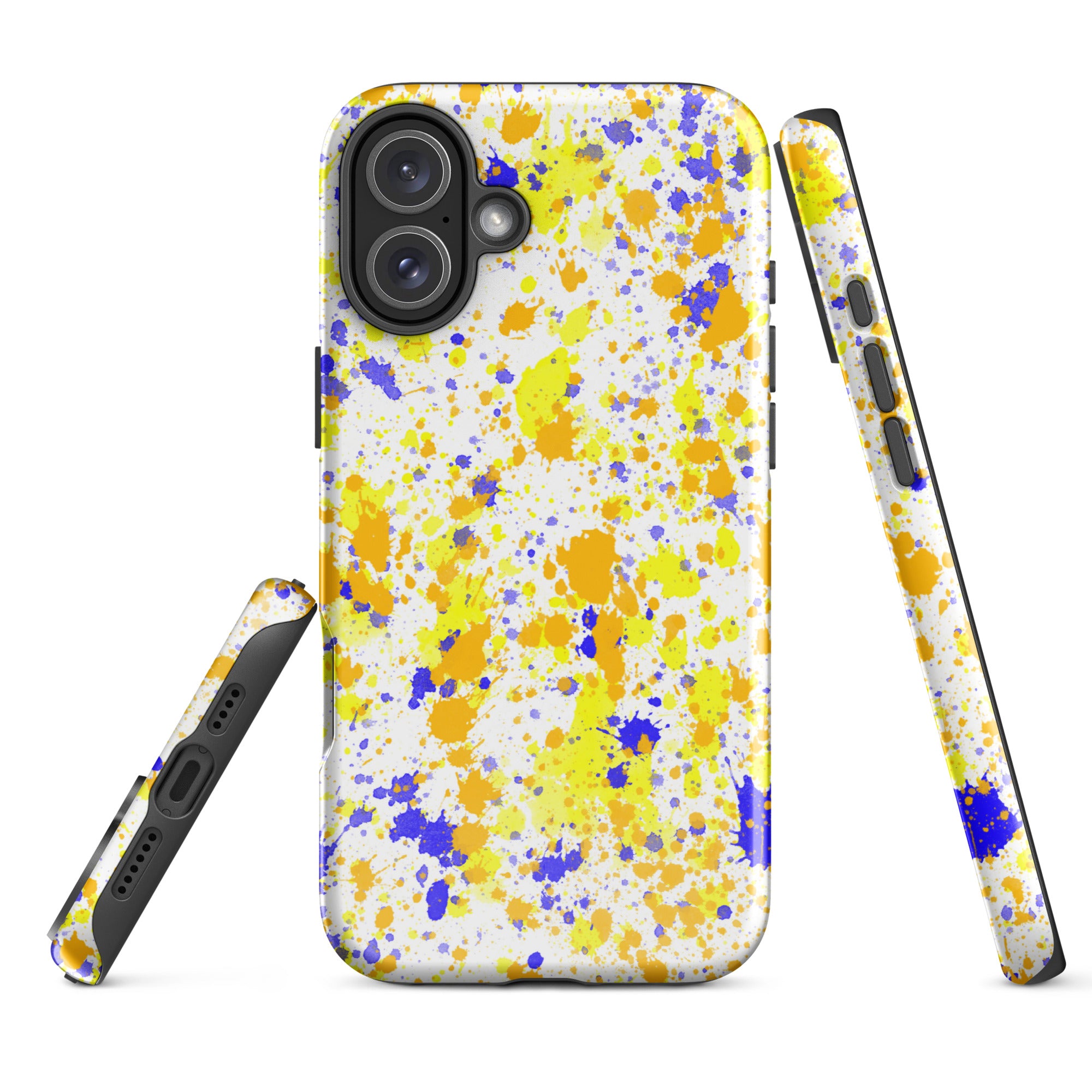 Tough Case for iPhone® Paint Splatter Yellow