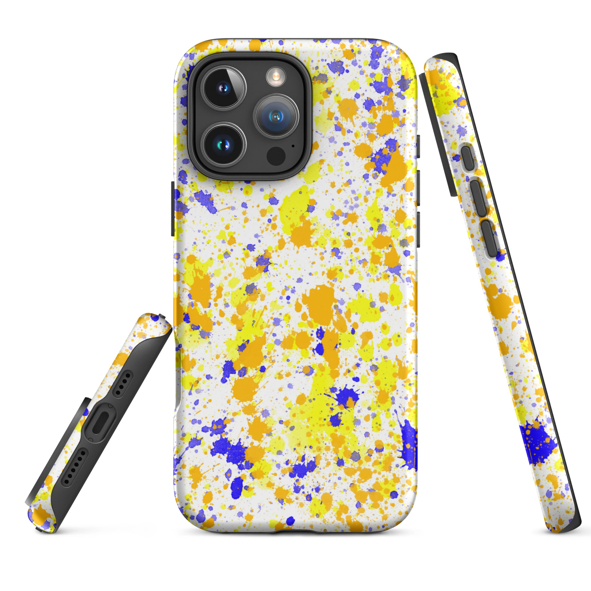 Tough Case for iPhone® Paint Splatter Yellow