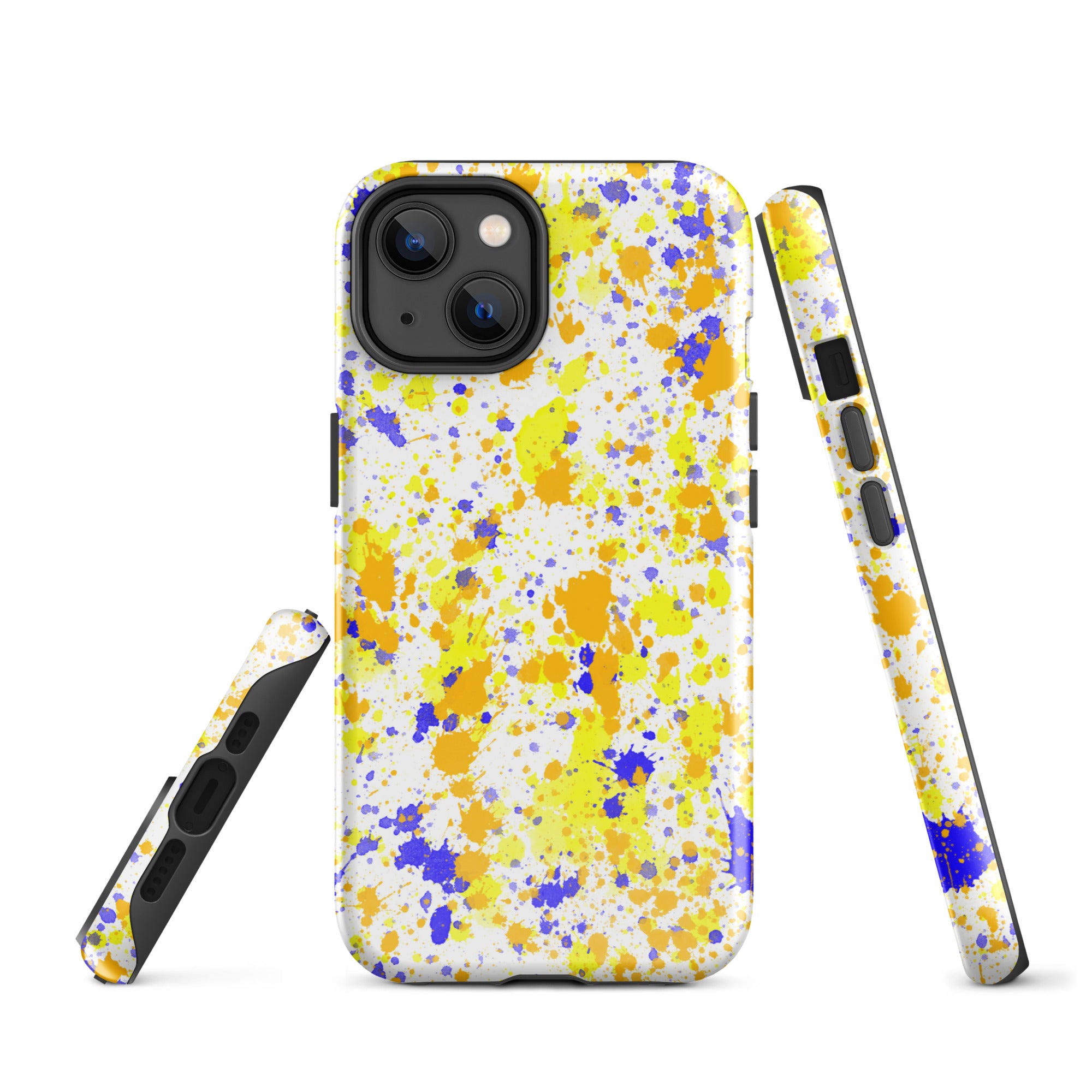 Tough Case for iPhone® Paint Splatter Yellow