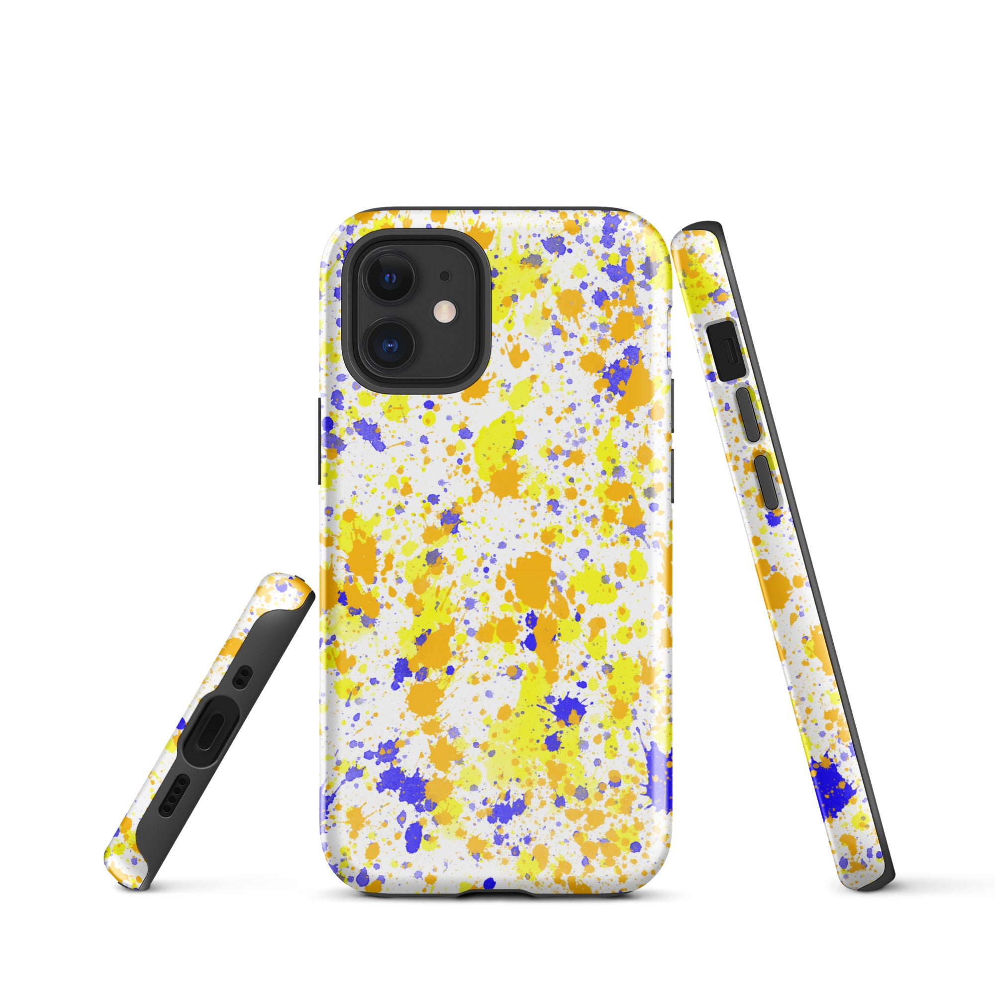 Tough Case for iPhone® Paint Splatter Yellow