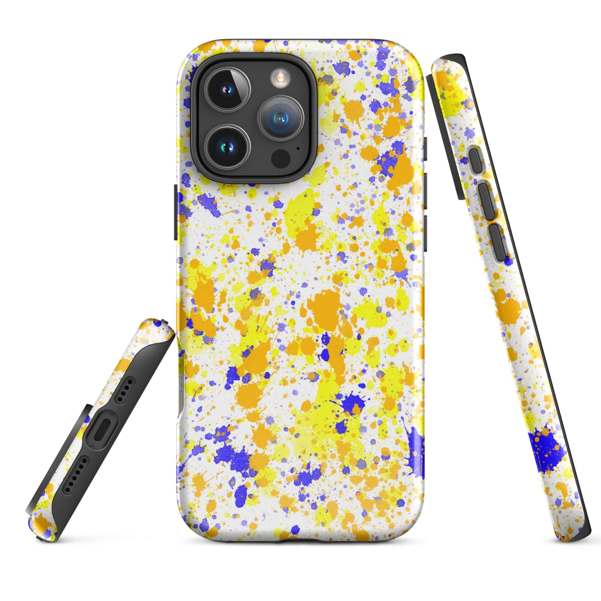 Tough Case for iPhone® Paint Splatter Yellow