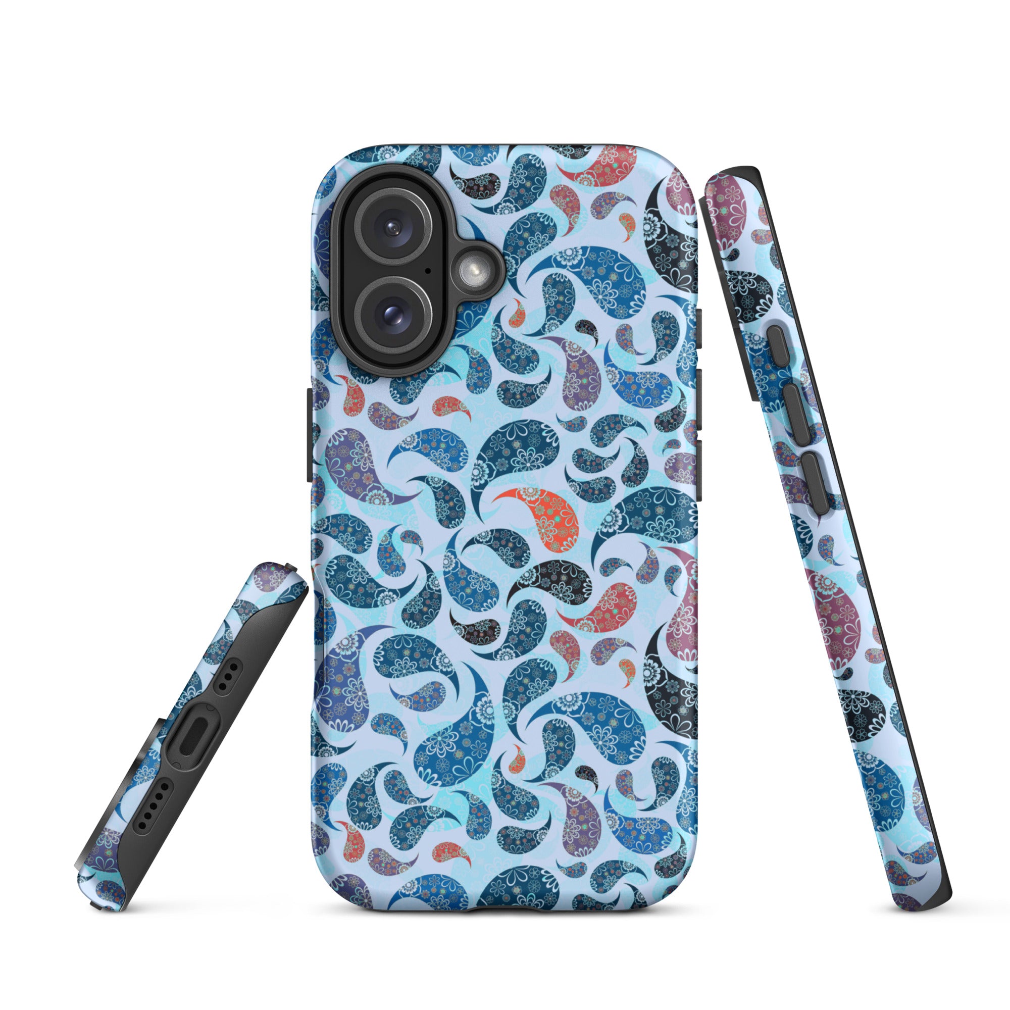 Tough Case for iPhone® Paisley Blue