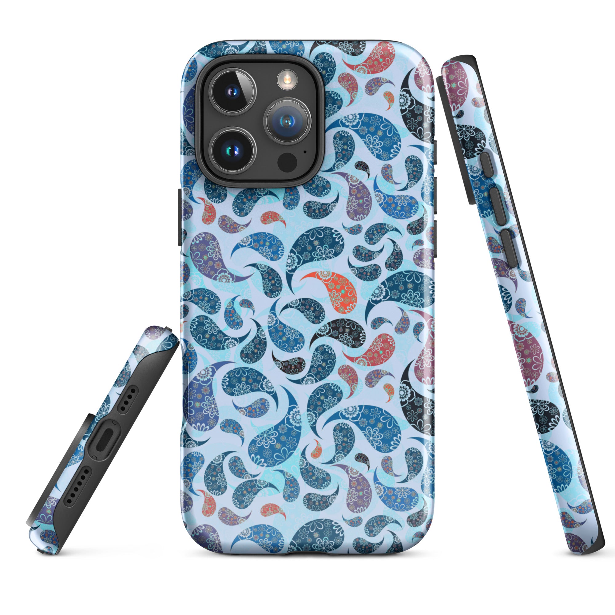 Tough Case for iPhone® Paisley Blue