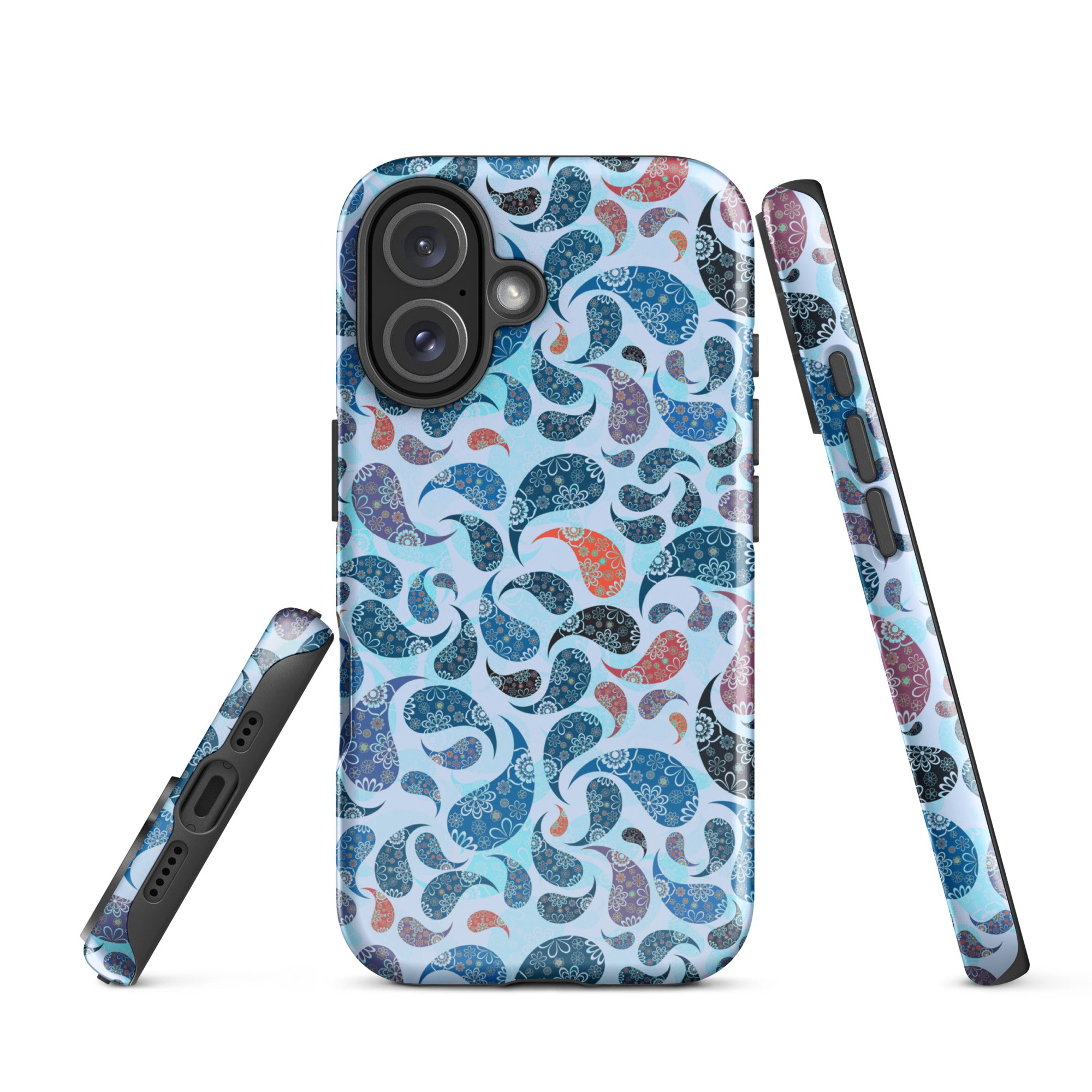Tough Case for iPhone® Paisley Blue