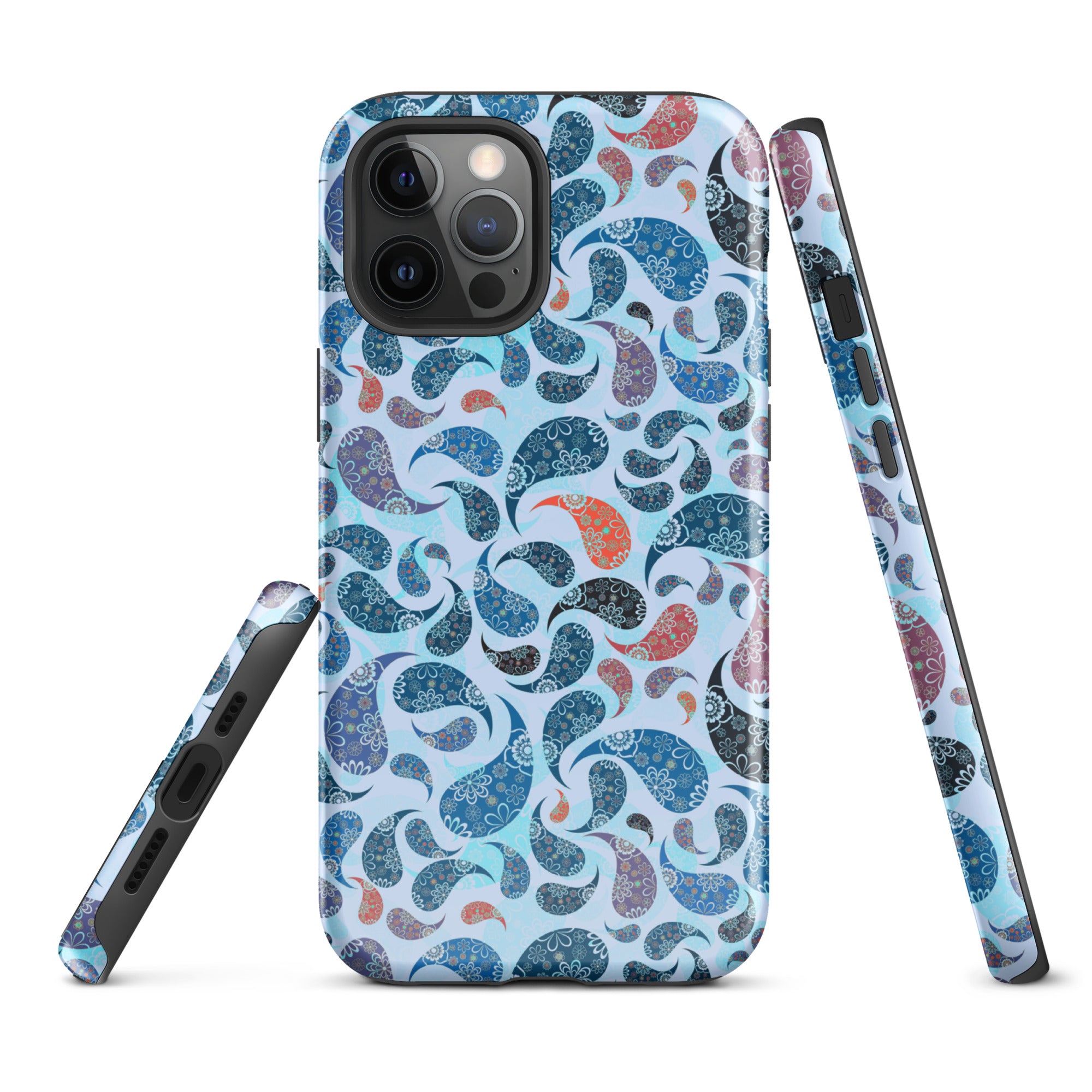 Tough Case for iPhone® Paisley Blue