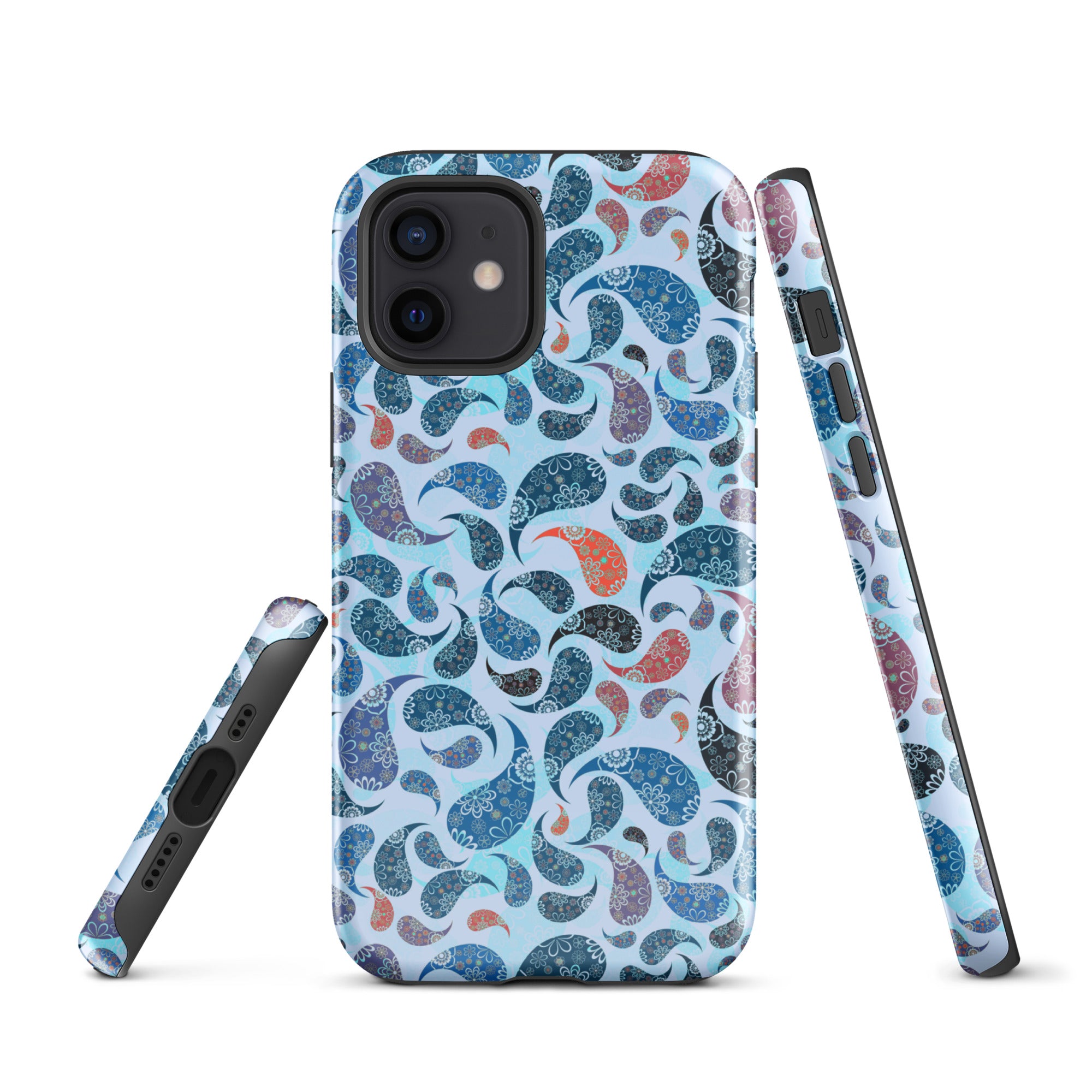 Tough Case for iPhone® Paisley Blue