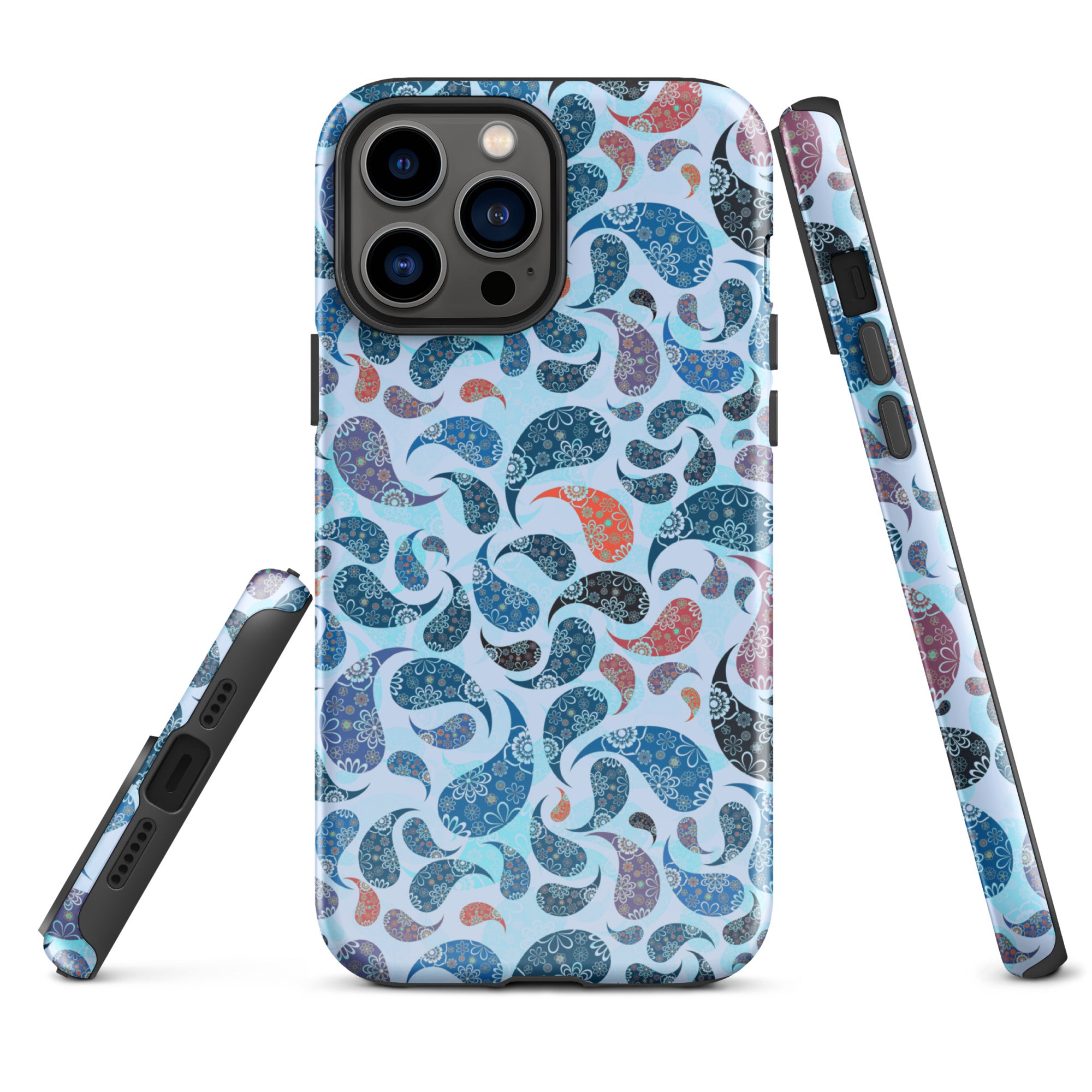 Tough Case for iPhone® Paisley Blue
