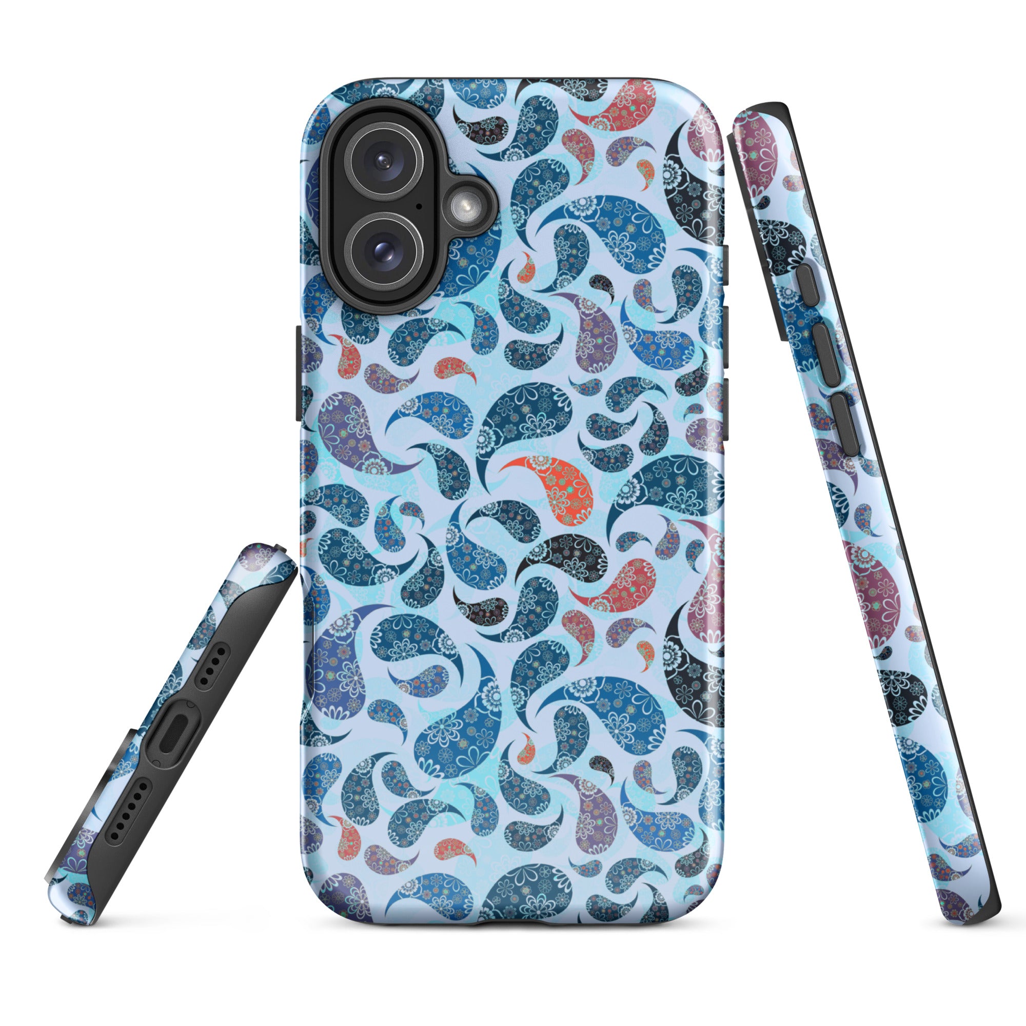 Tough Case for iPhone® Paisley Blue