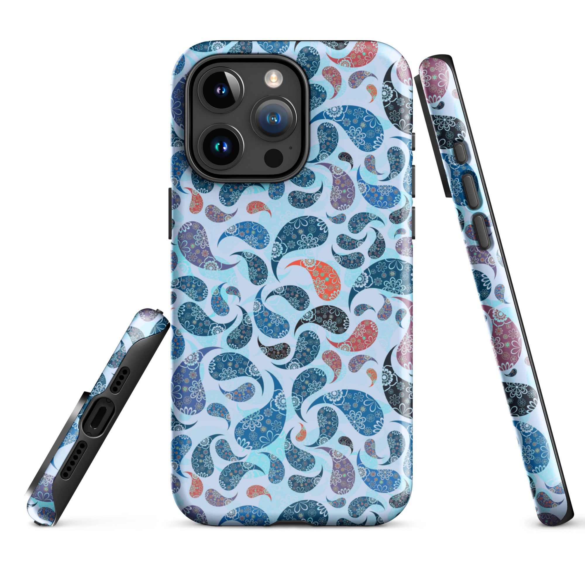 Tough Case for iPhone® Paisley Blue