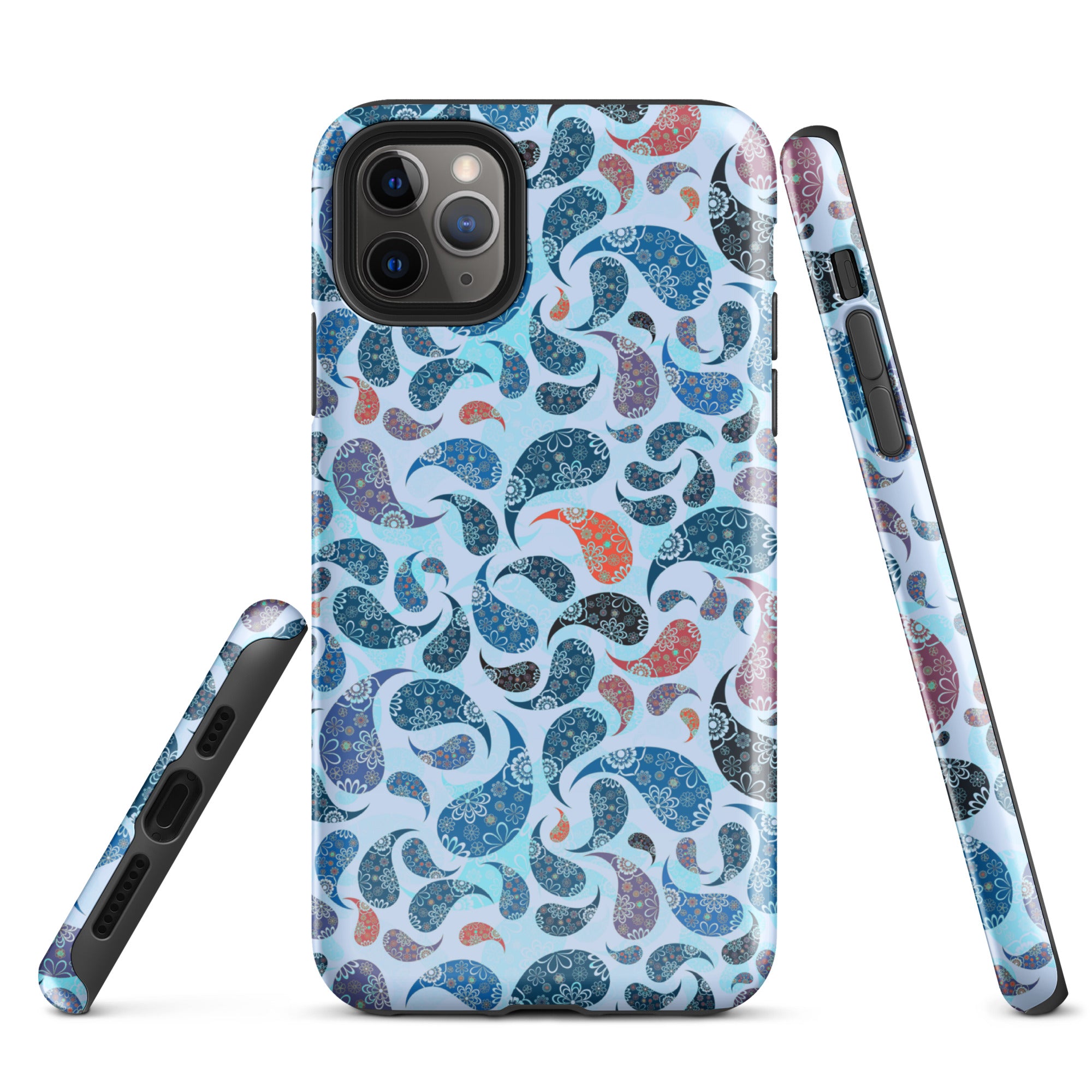 Tough Case for iPhone® Paisley Blue