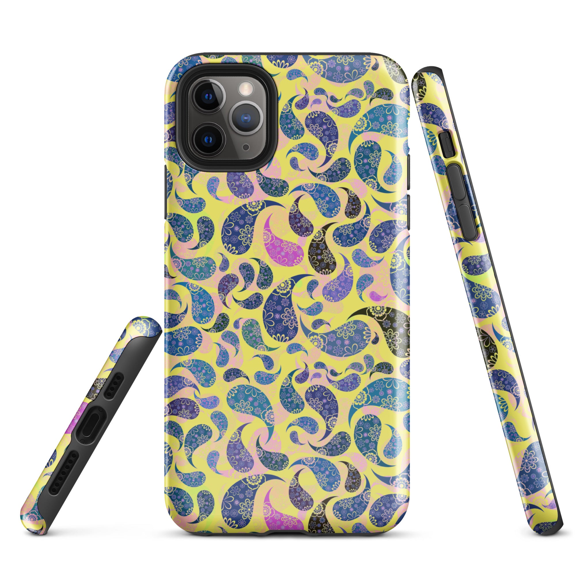 Tough Case for iPhone® Paisley Dark Yellow
