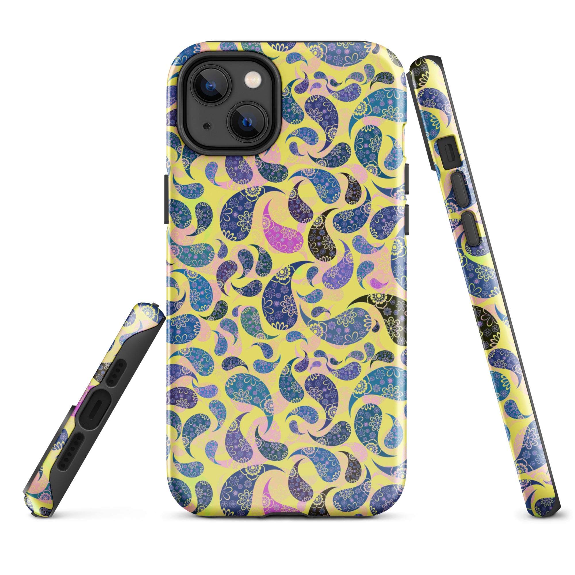 Tough Case for iPhone® Paisley Dark Yellow