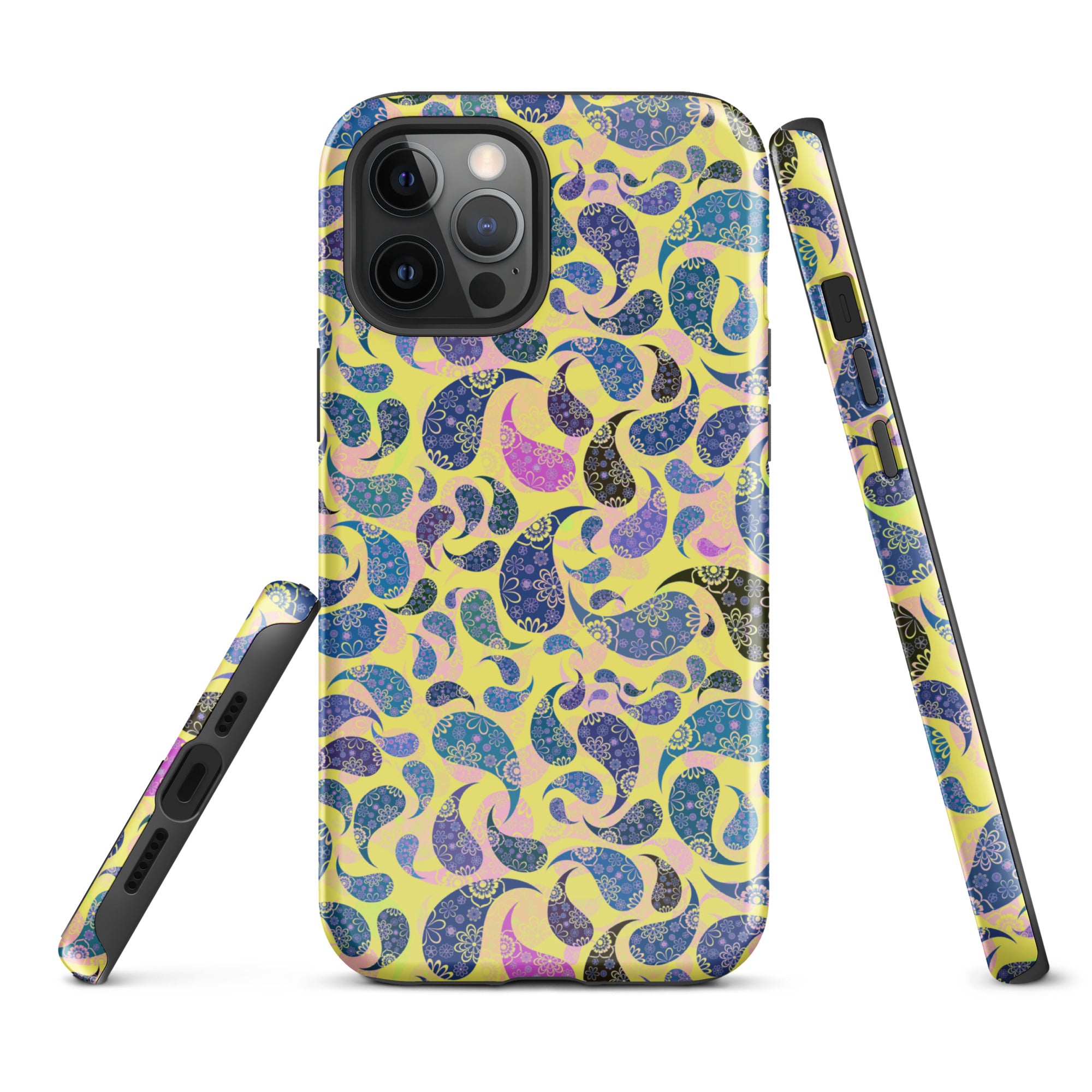 Tough Case for iPhone® Paisley Dark Yellow