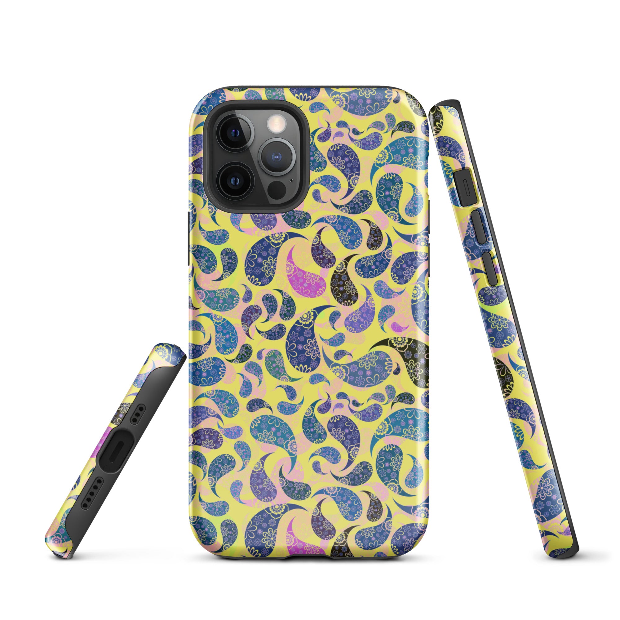 Tough Case for iPhone® Paisley Dark Yellow