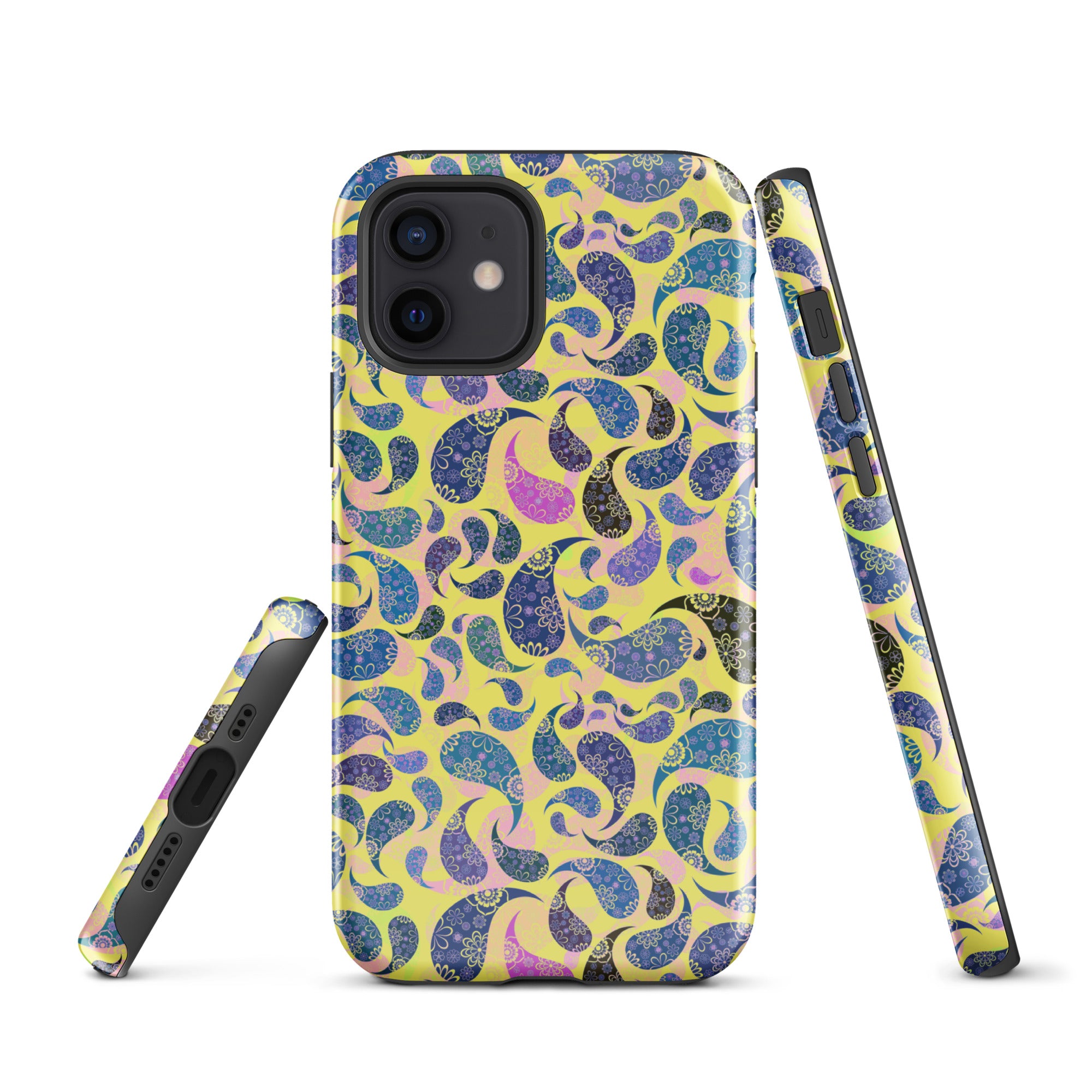 Tough Case for iPhone® Paisley Dark Yellow