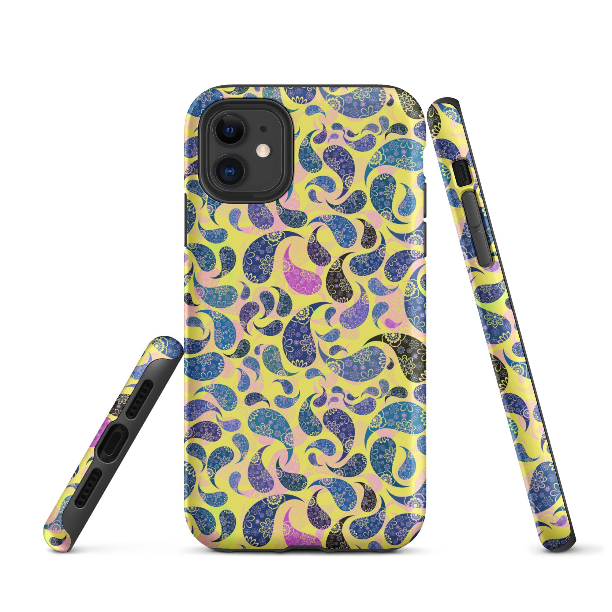 Tough Case for iPhone® Paisley Dark Yellow