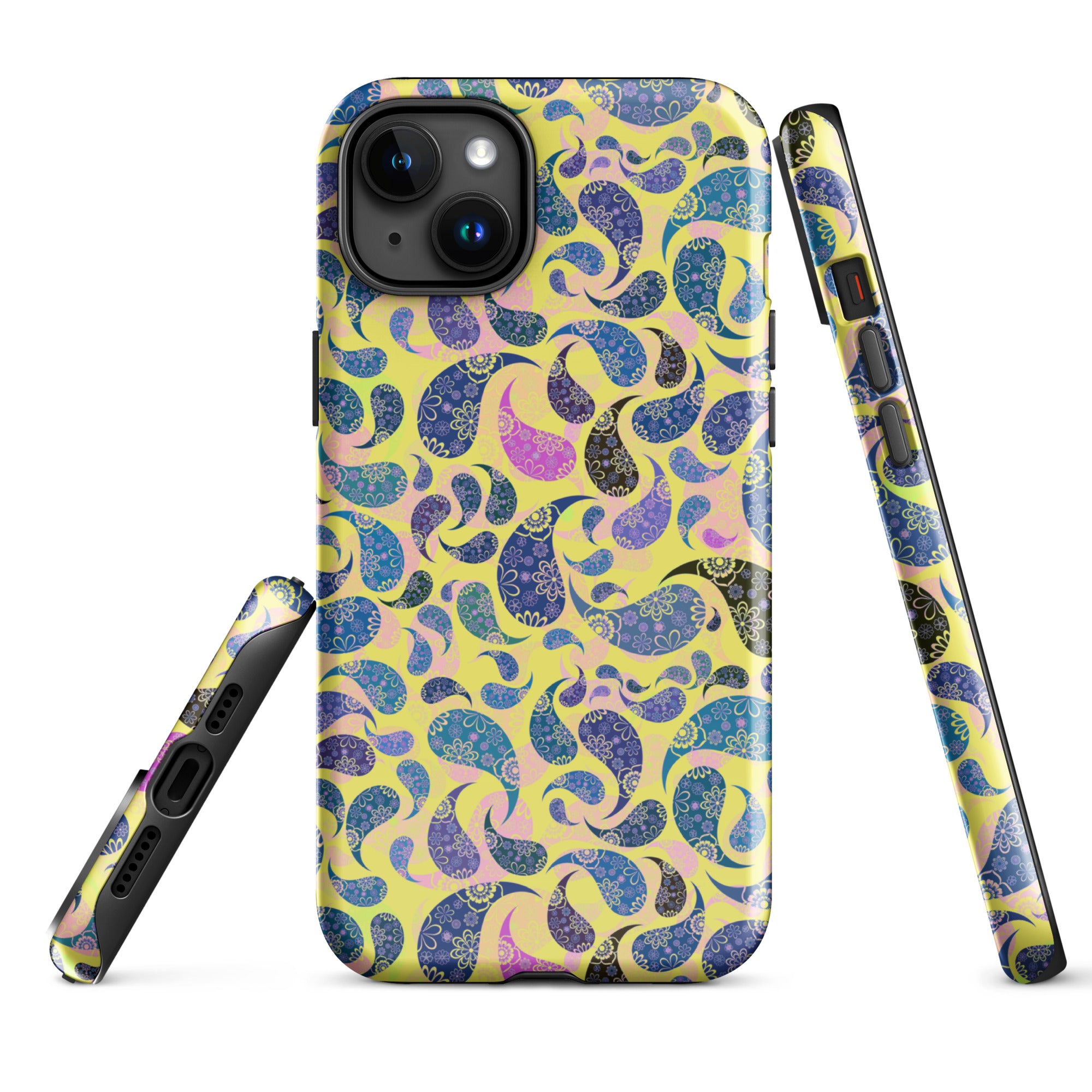 Tough Case for iPhone® Paisley Dark Yellow