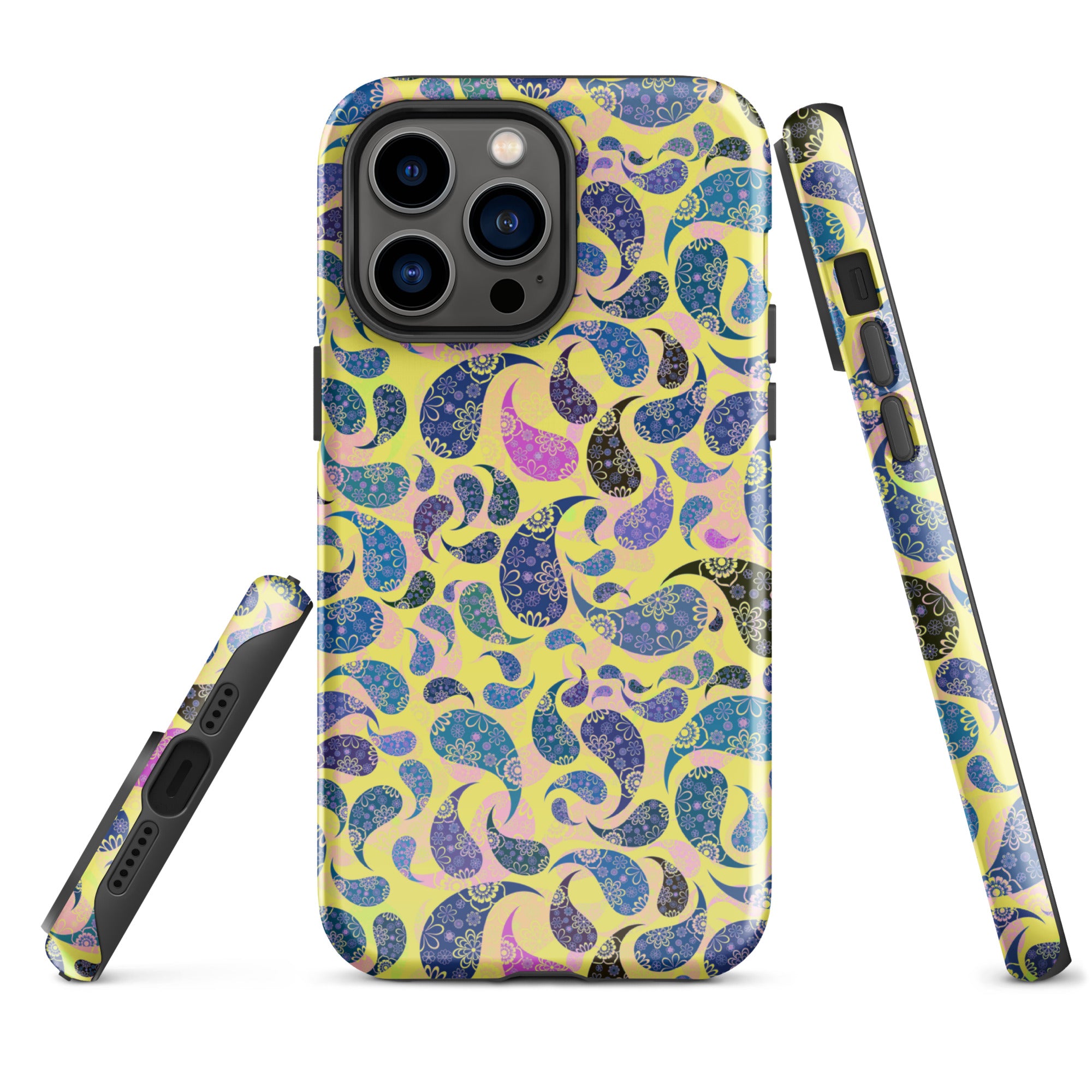 Tough Case for iPhone® Paisley Dark Yellow