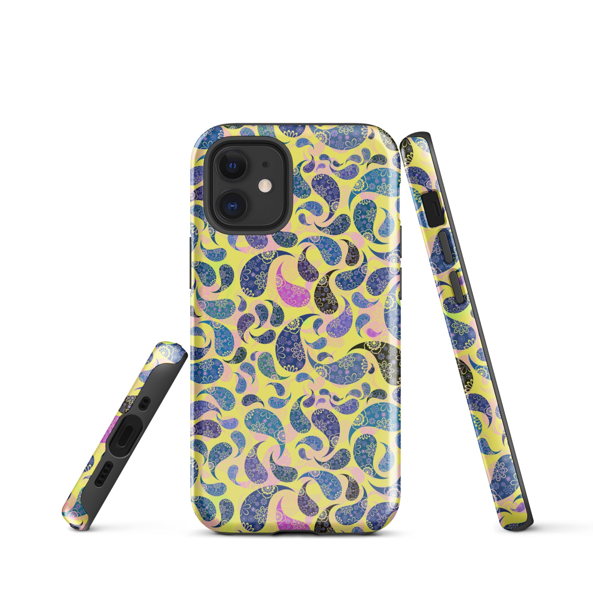 Tough Case for iPhone® Paisley Dark Yellow