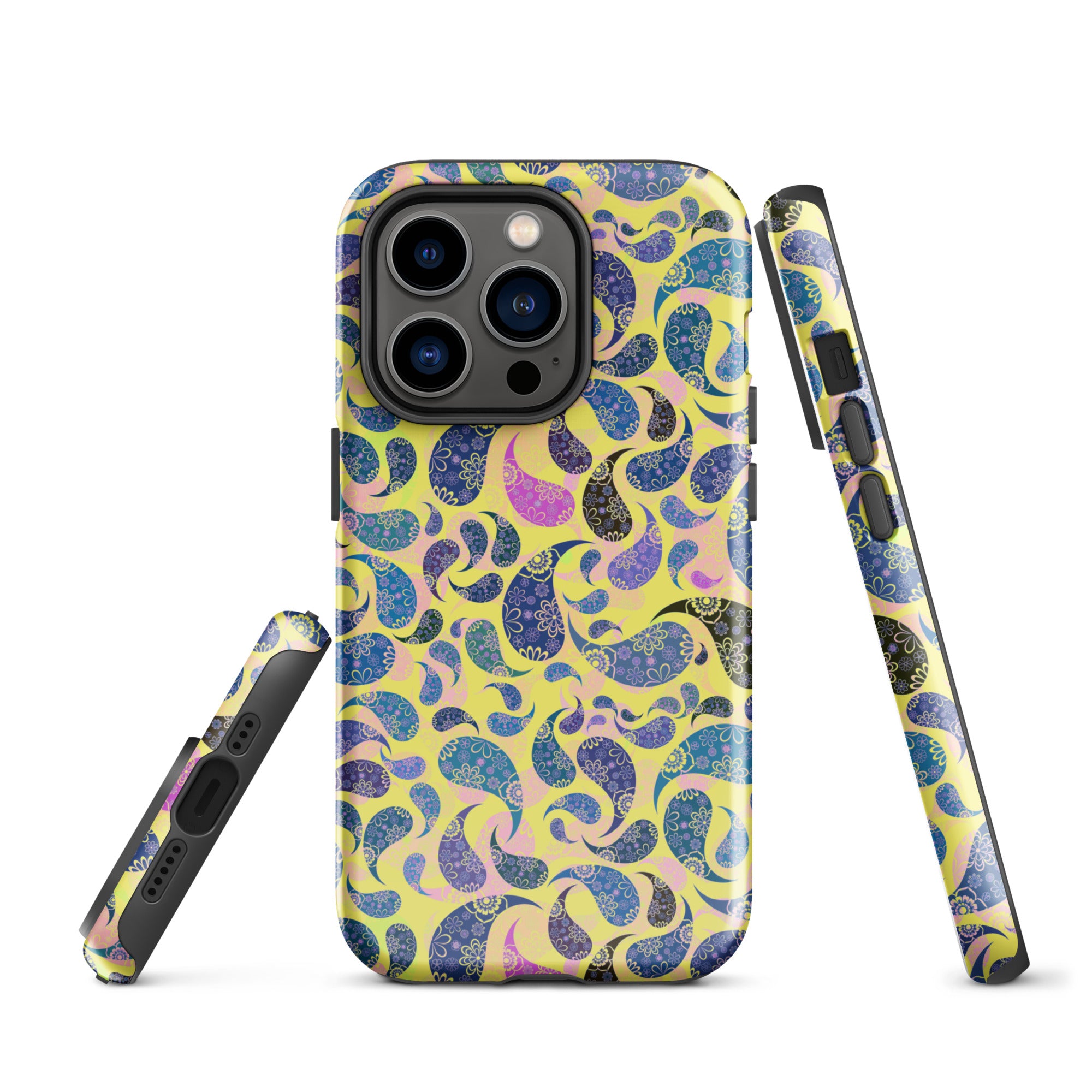 Tough Case for iPhone® Paisley Dark Yellow