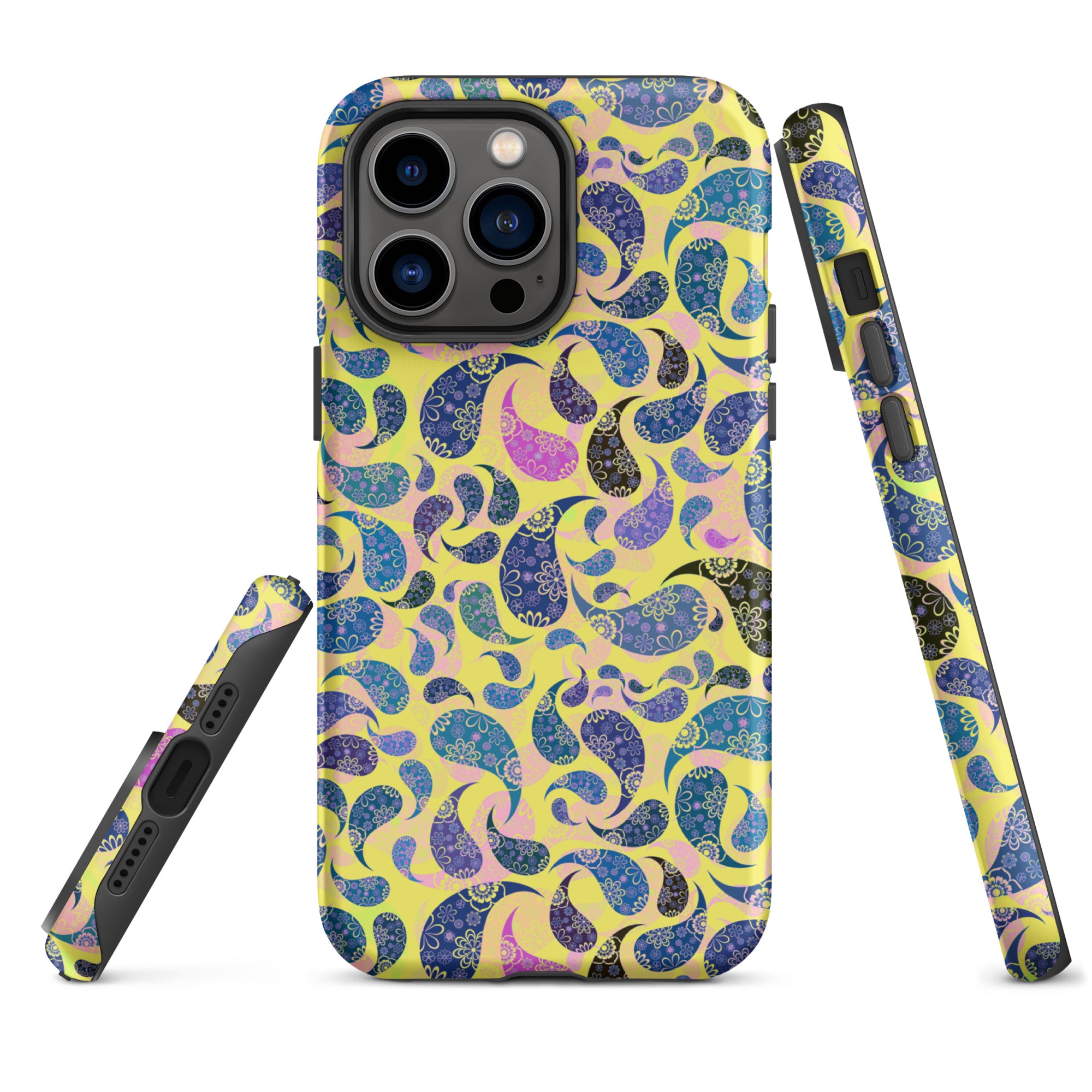 Tough Case for iPhone® Paisley Dark Yellow