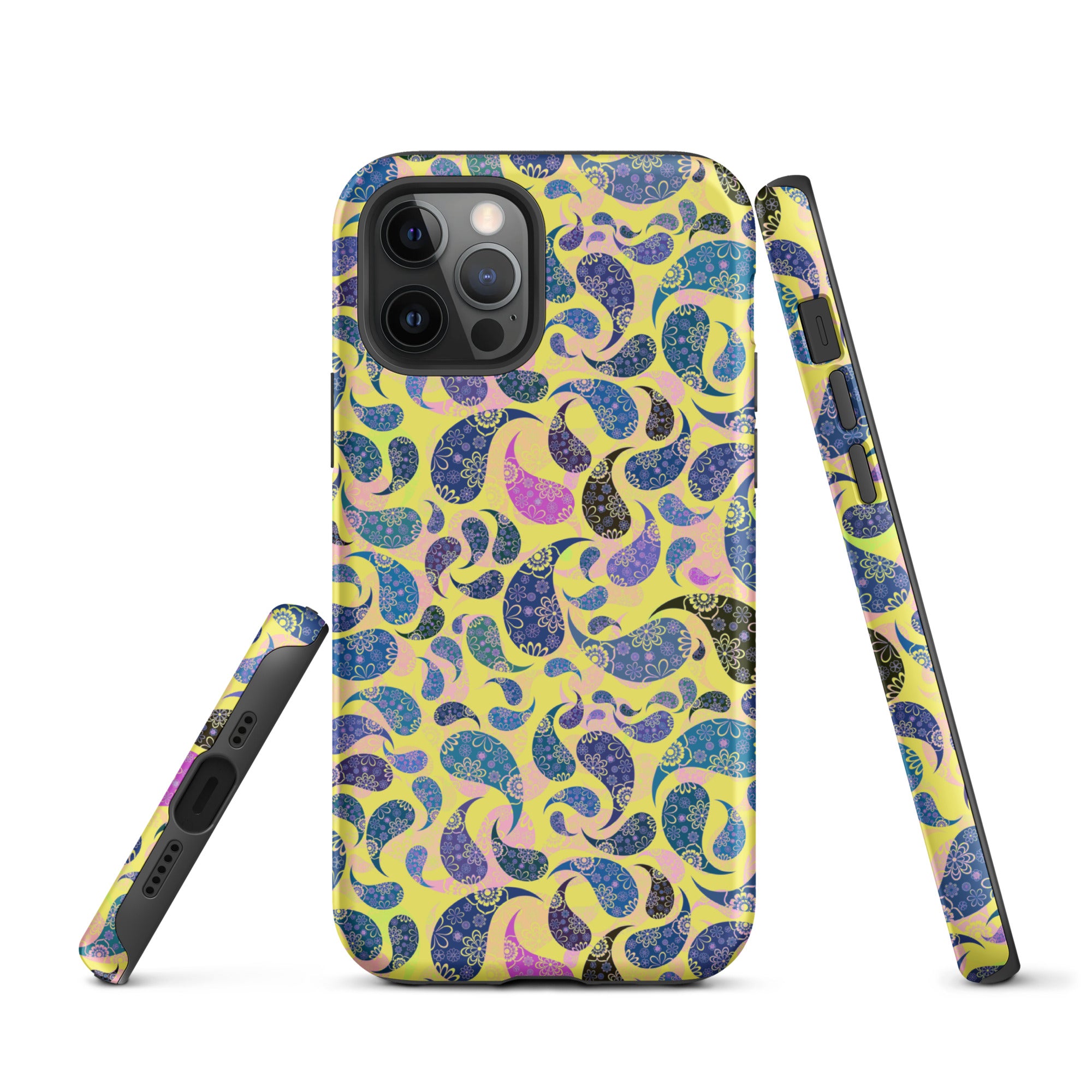 Tough Case for iPhone® Paisley Dark Yellow