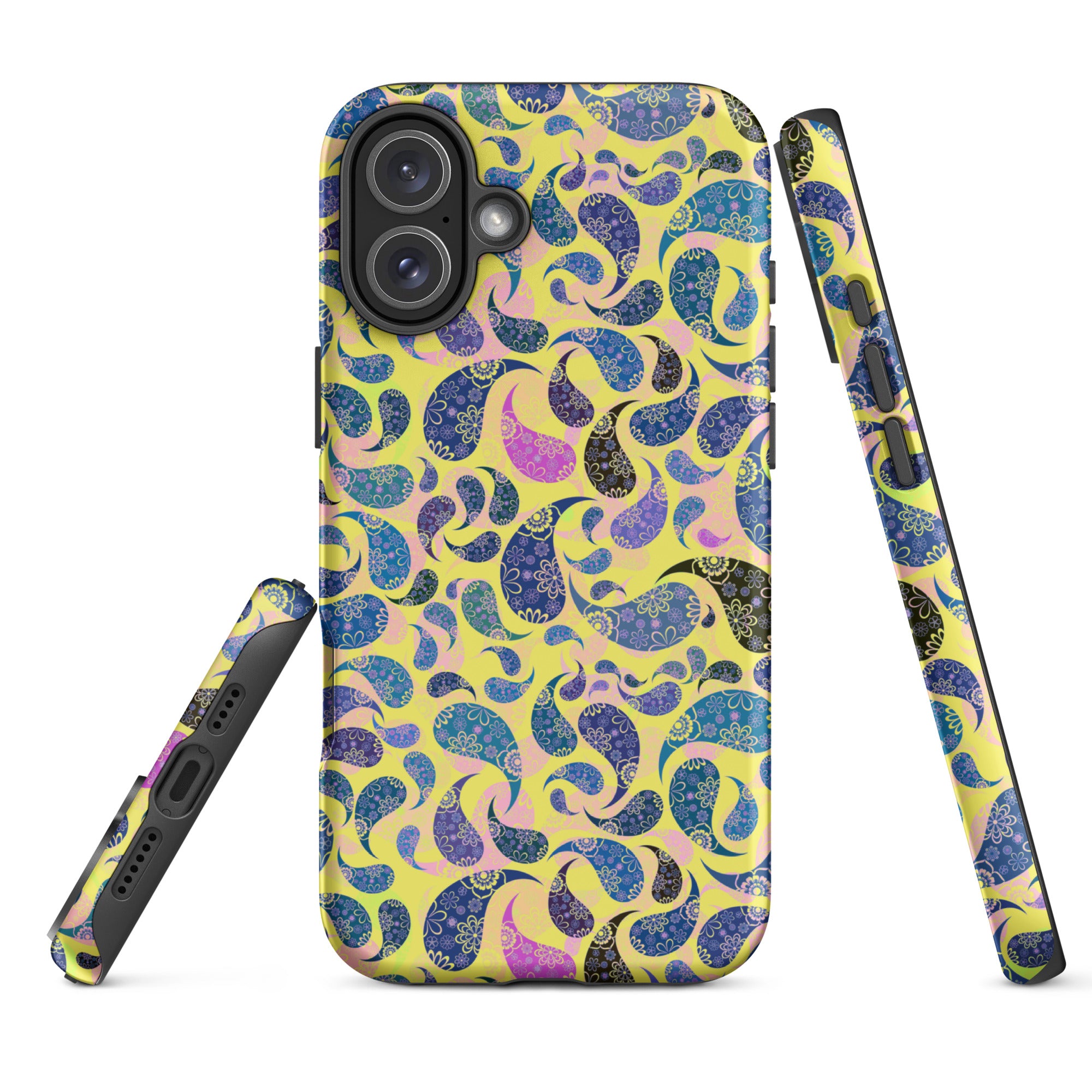 Tough Case for iPhone® Paisley Dark Yellow