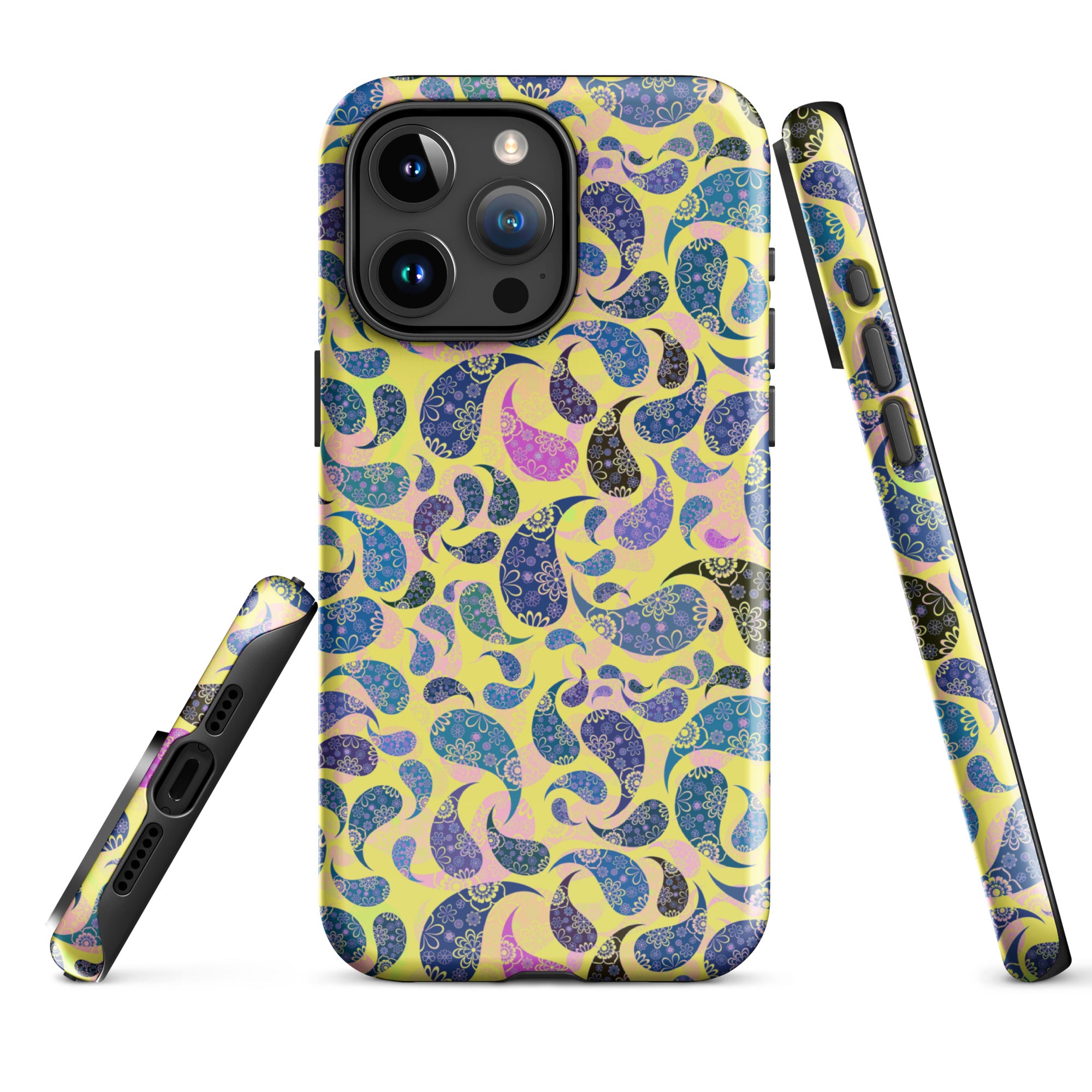 Tough Case for iPhone® Paisley Dark Yellow