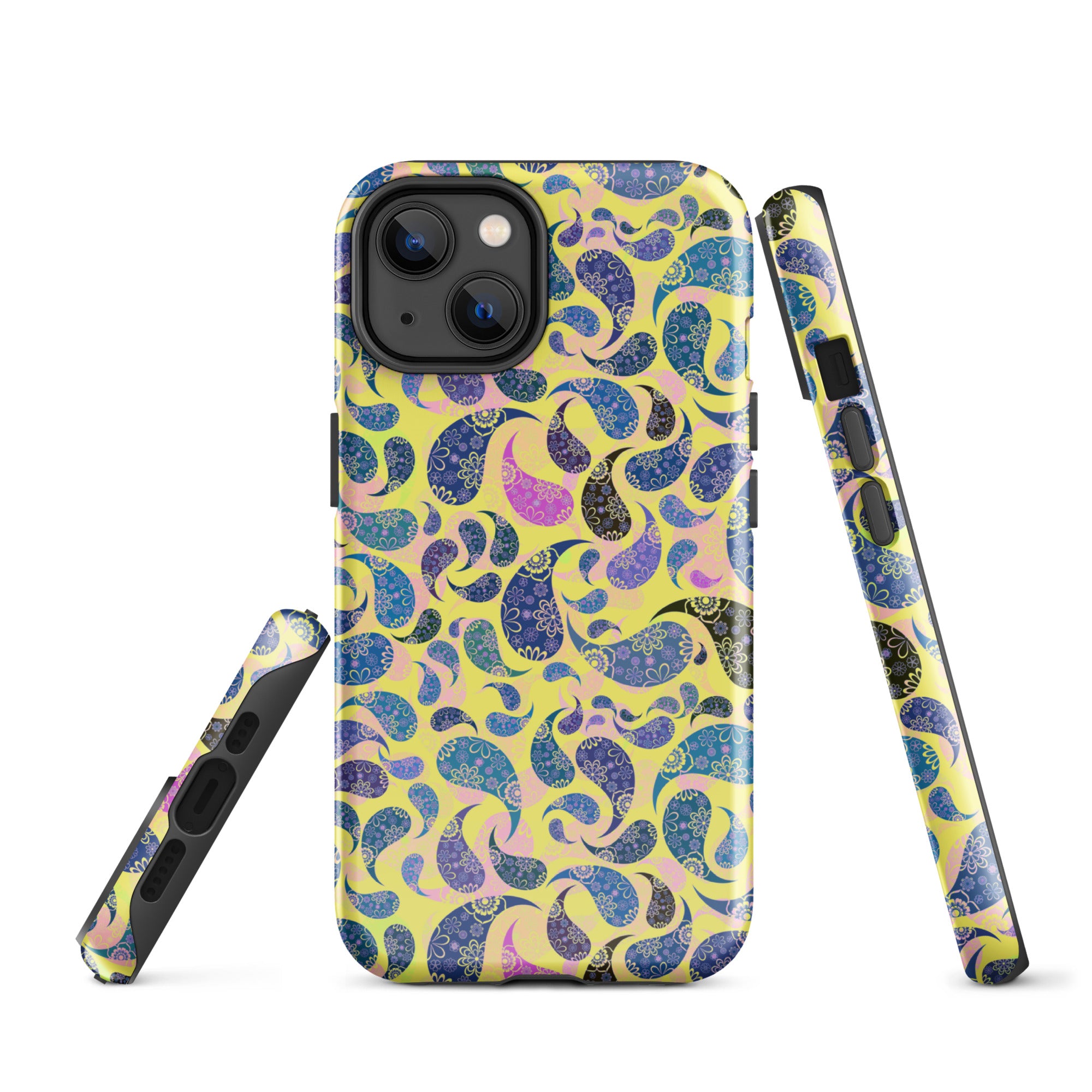 Tough Case for iPhone® Paisley Dark Yellow