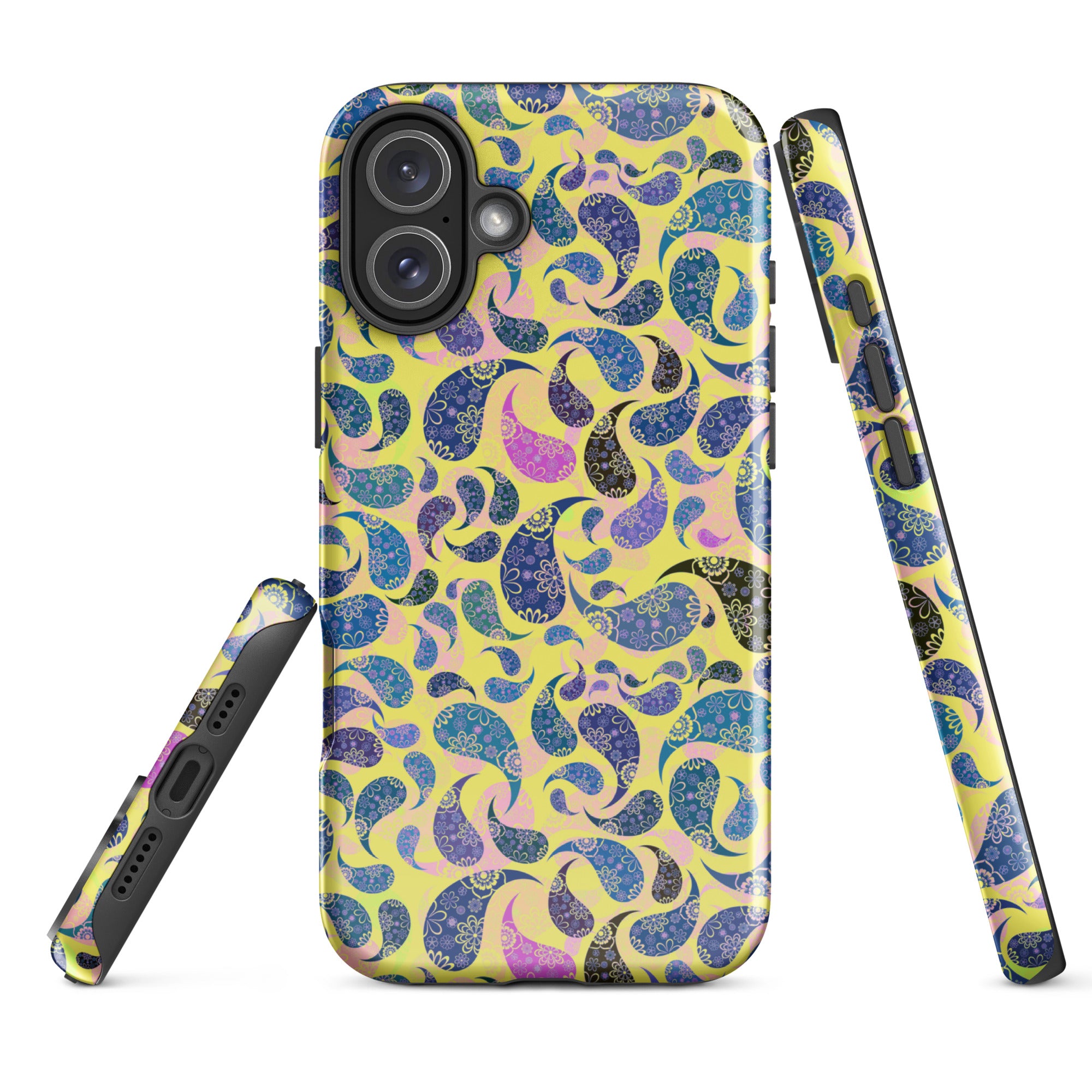 Tough Case for iPhone® Paisley Dark Yellow