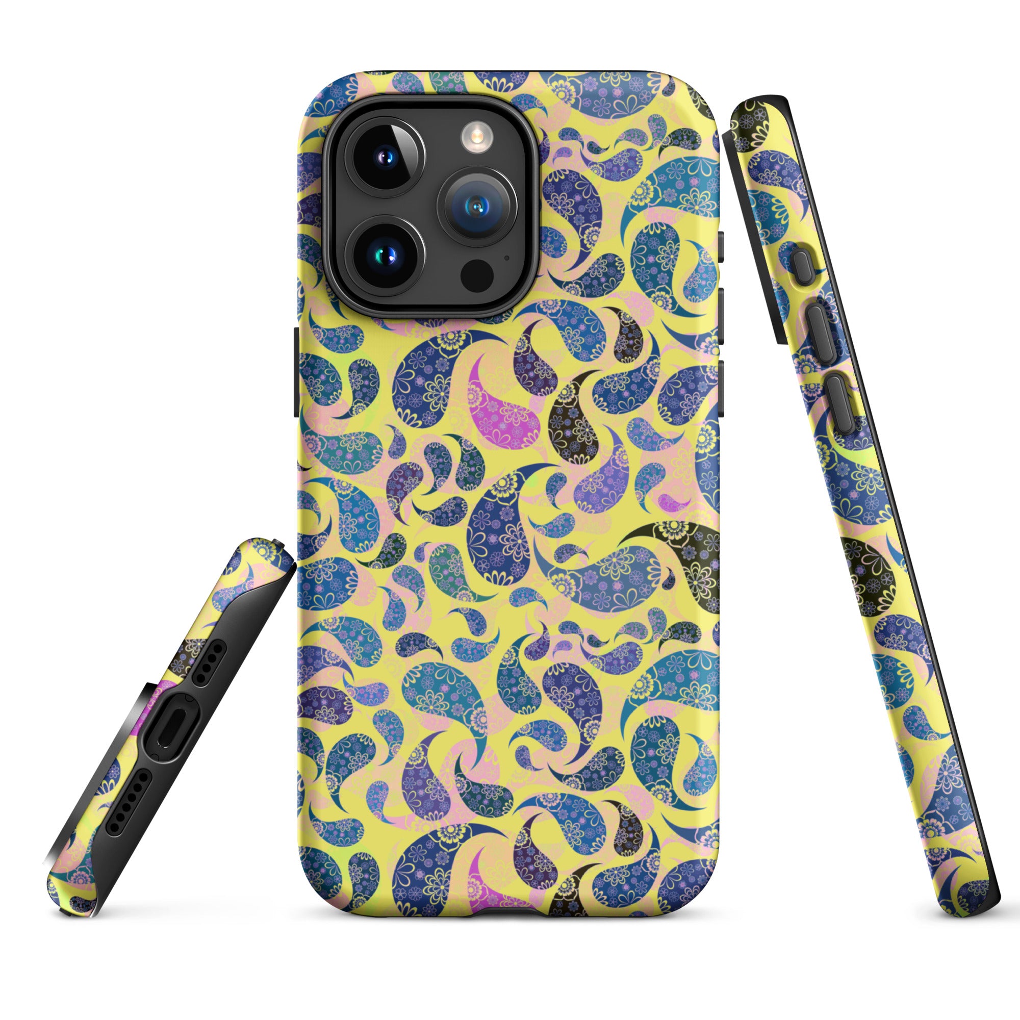 Tough Case for iPhone® Paisley Dark Yellow