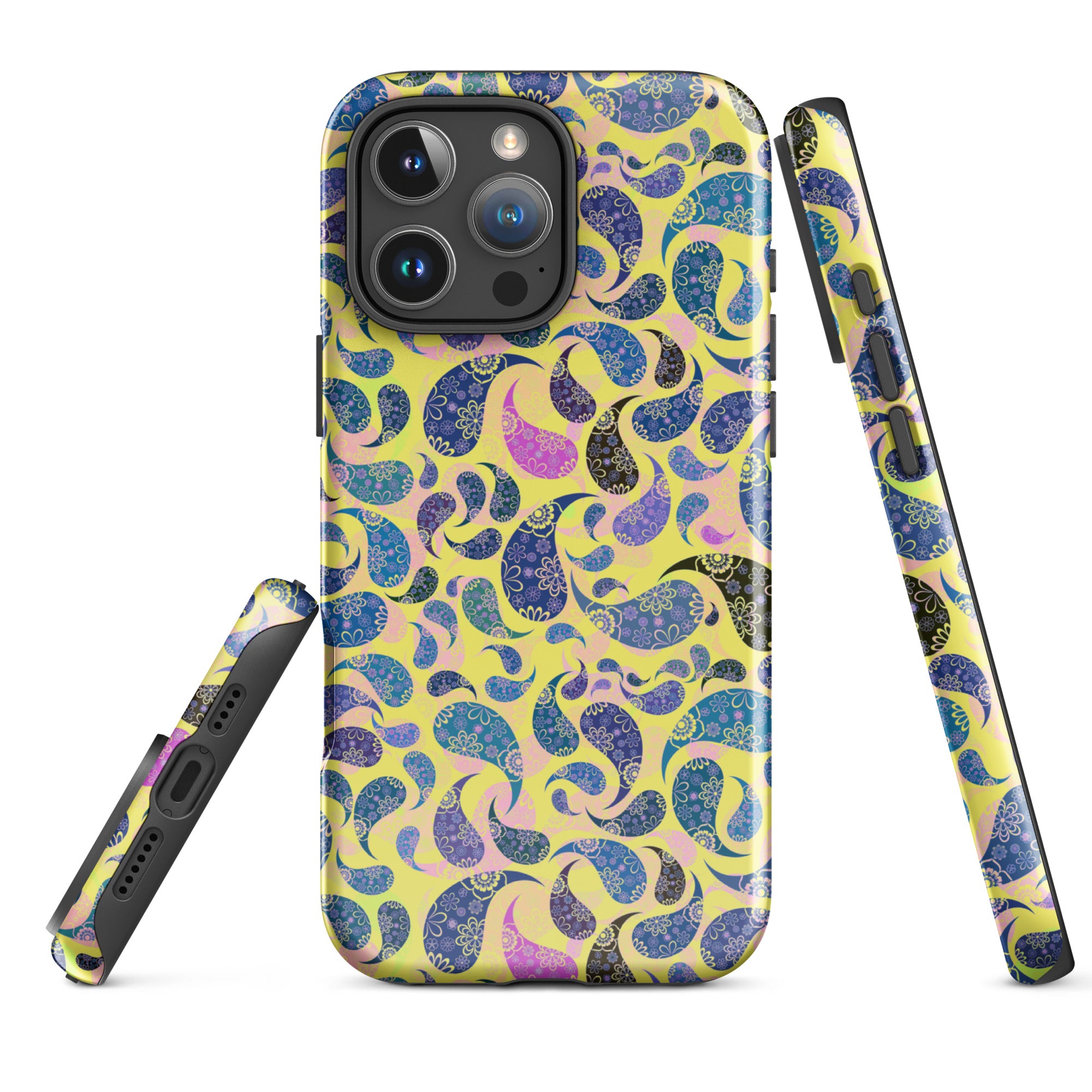 Tough Case for iPhone® Paisley Dark Yellow