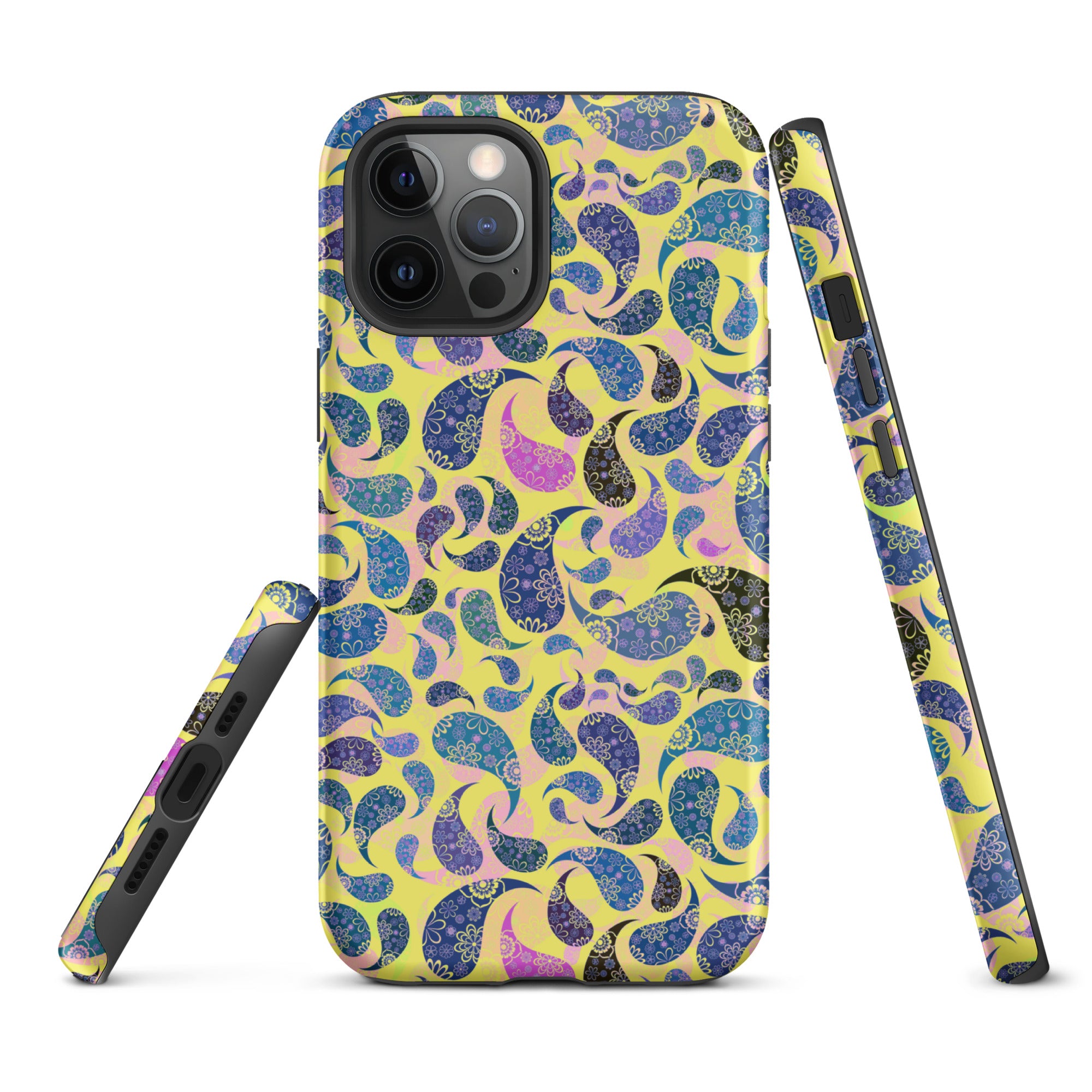 Tough Case for iPhone® Paisley Dark Yellow